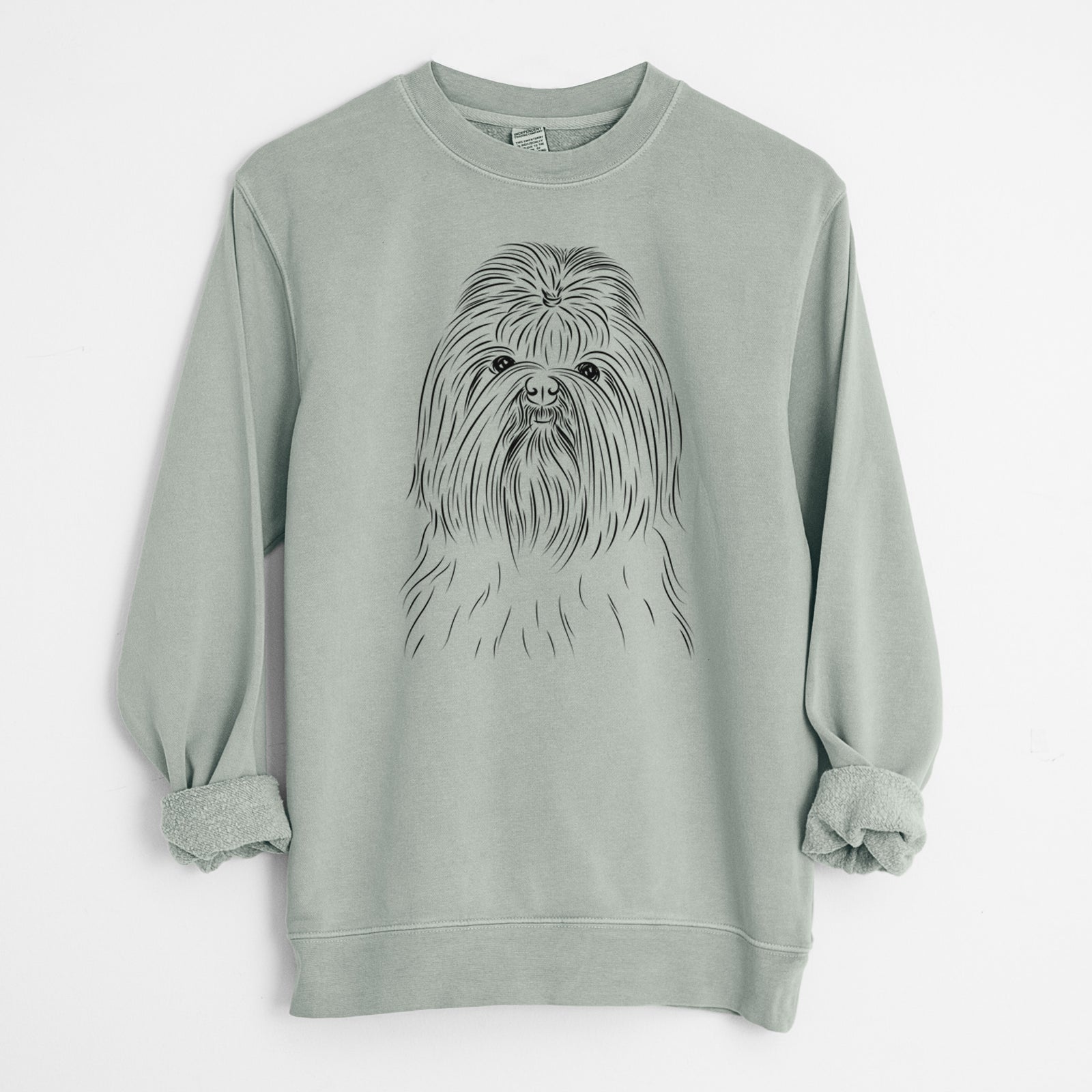 Bare Sabine the Shih Tzu - Unisex Pigment Dyed Crew Sweatshirt