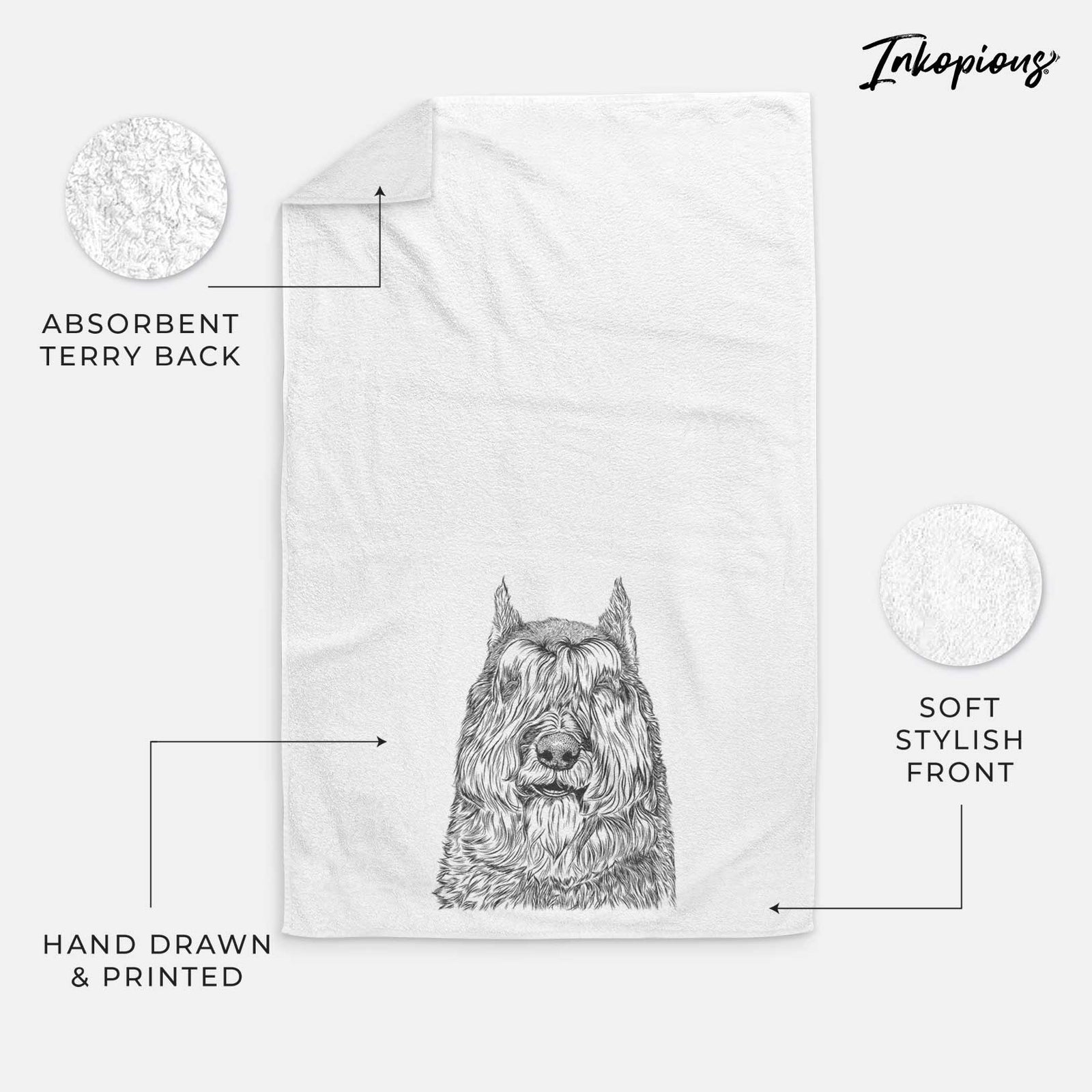 Sabre the Bouvier Des Flandres Decorative Hand Towel