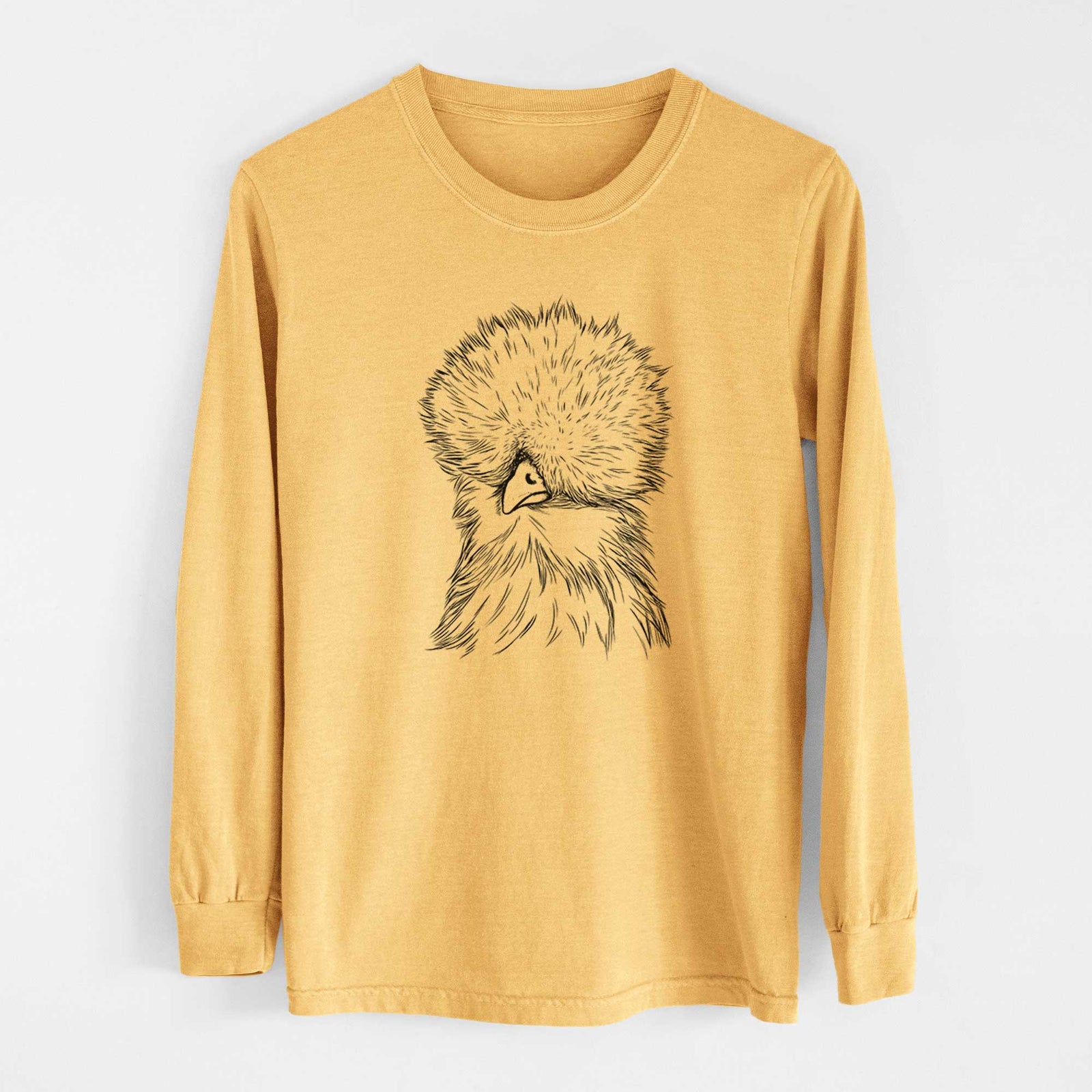 Bare Sally the Silkie Chicken - Heavyweight 100% Cotton Long Sleeve