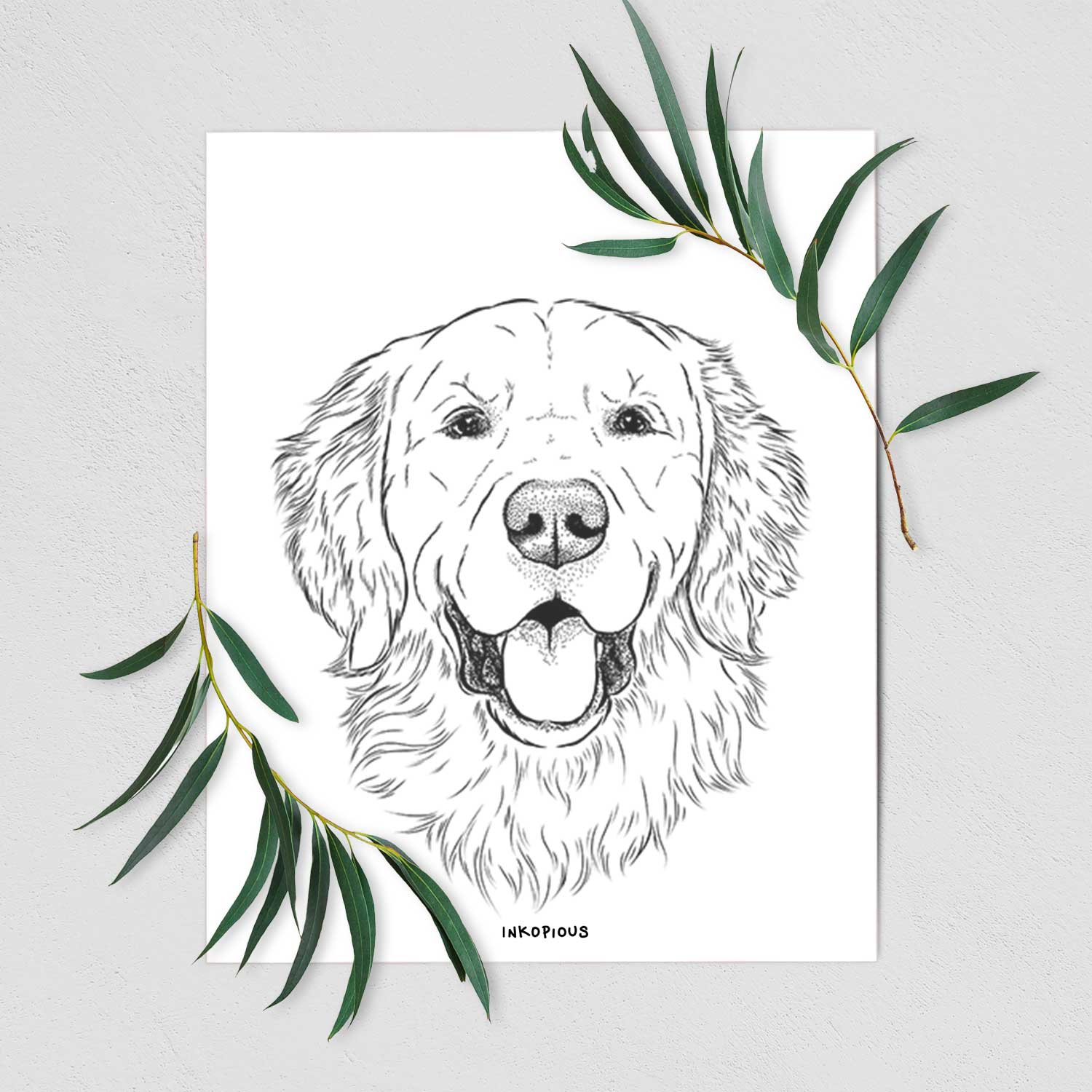 Sam the Golden Retriever Art Print