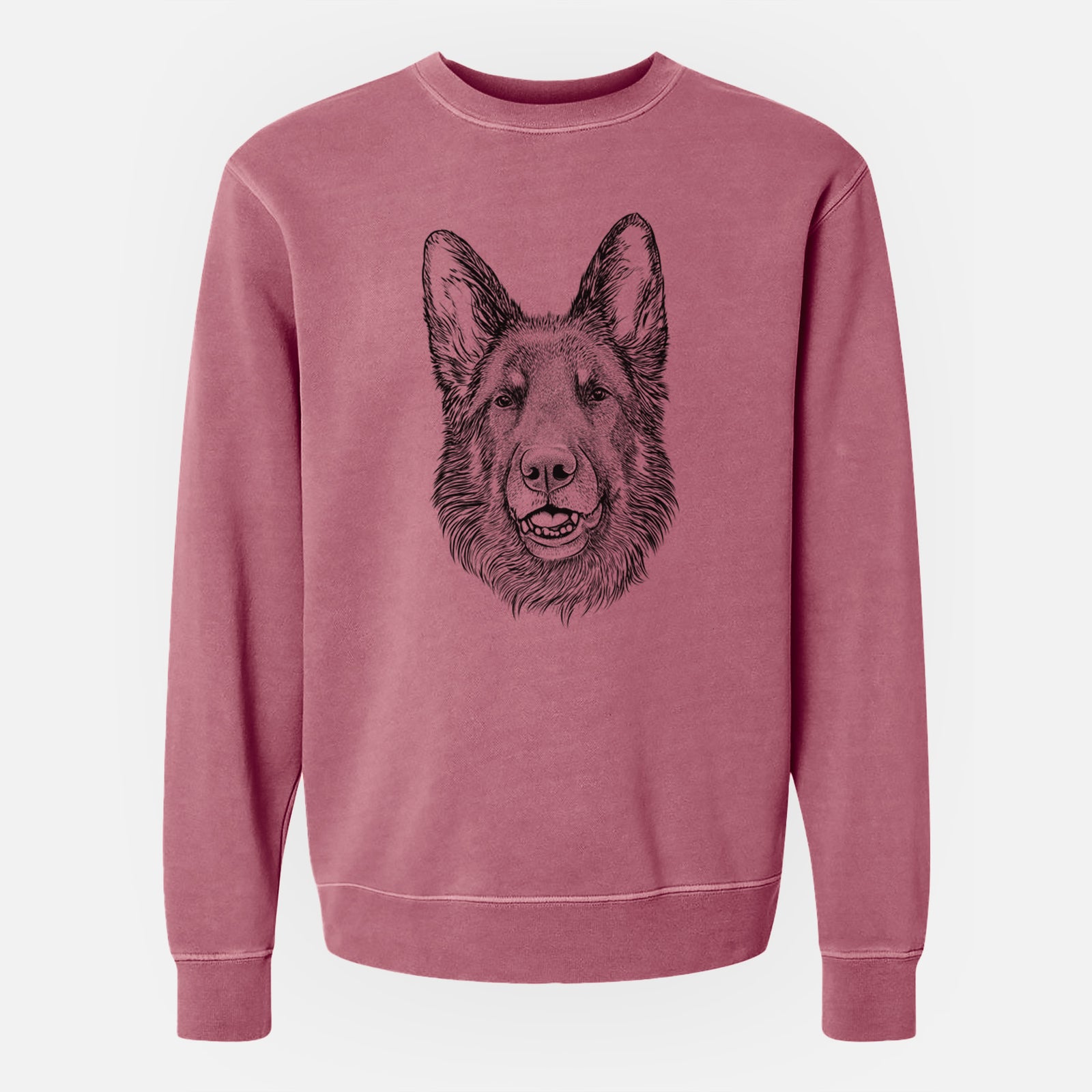 Bare Sammie the German Shepherd - Unisex Pigment Dyed Crew Sweatshirt