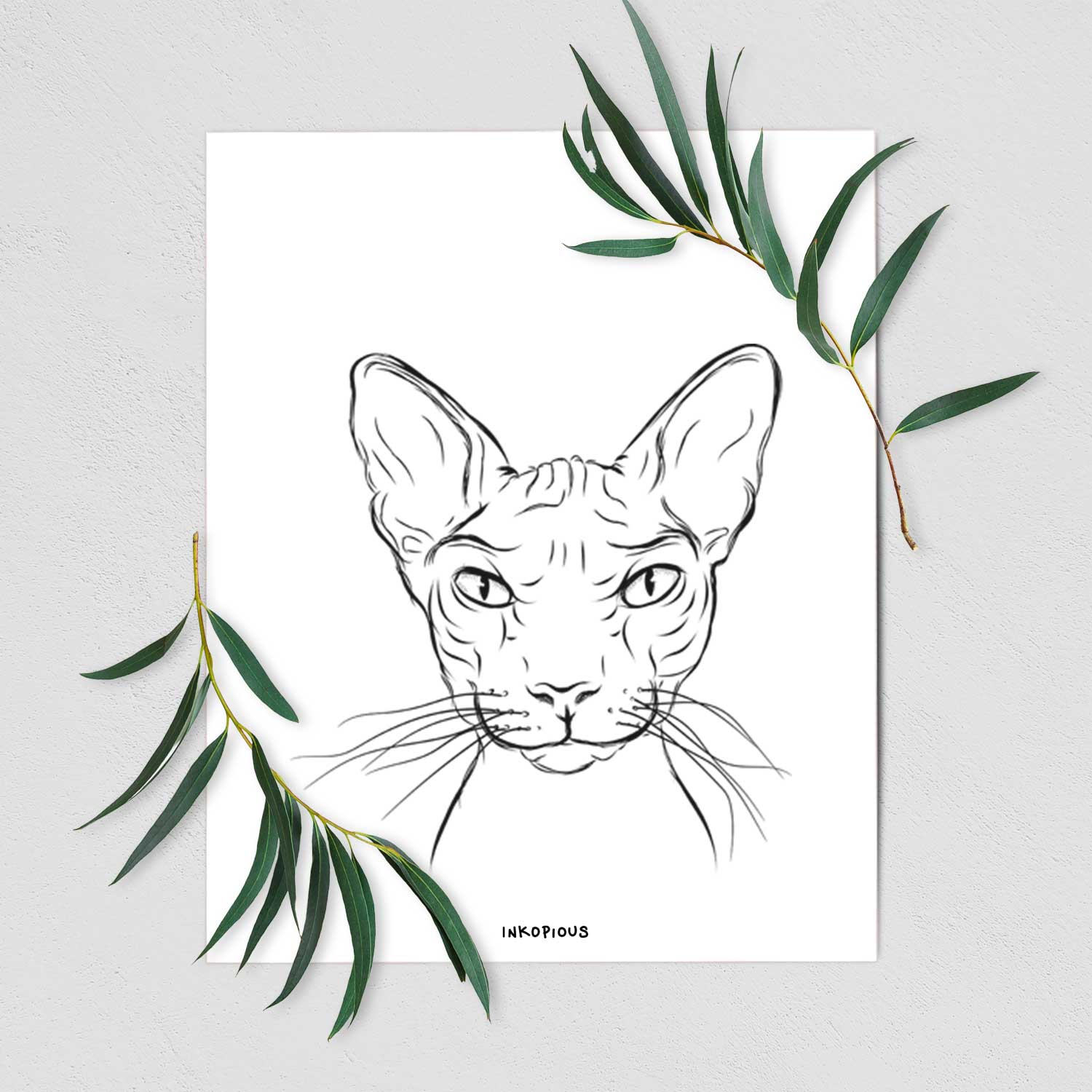 Sammy the Spinx Cat Art Print