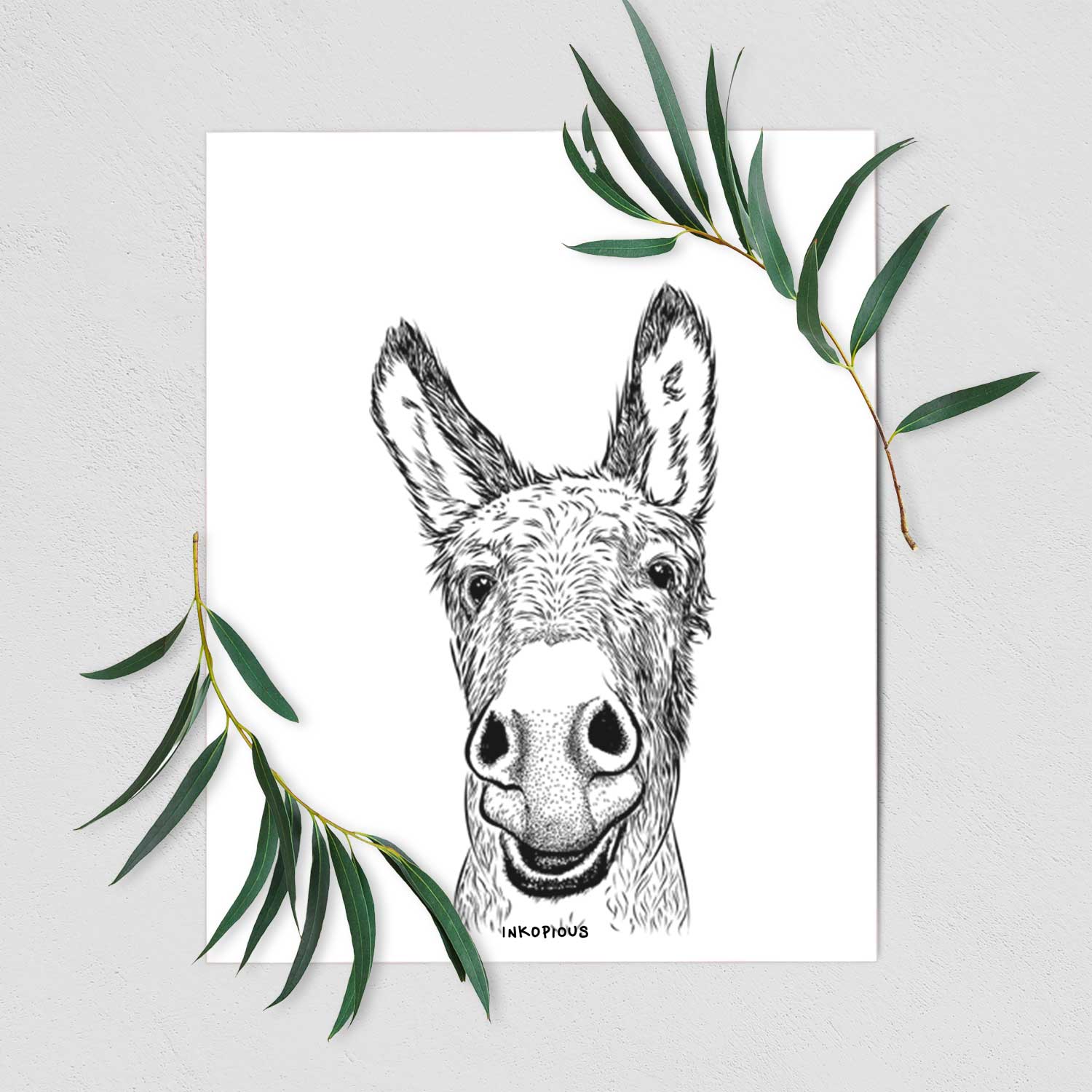 Samule the Donkey Art Print