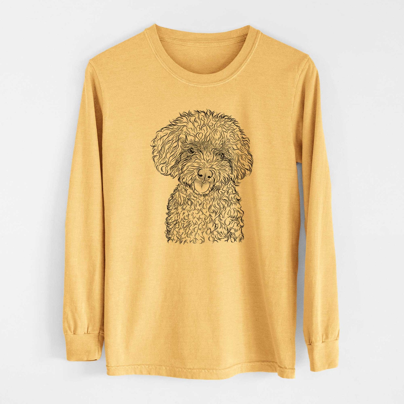 Bare Satsu the Micro Teacup Poodle - Heavyweight 100% Cotton Long Sleeve