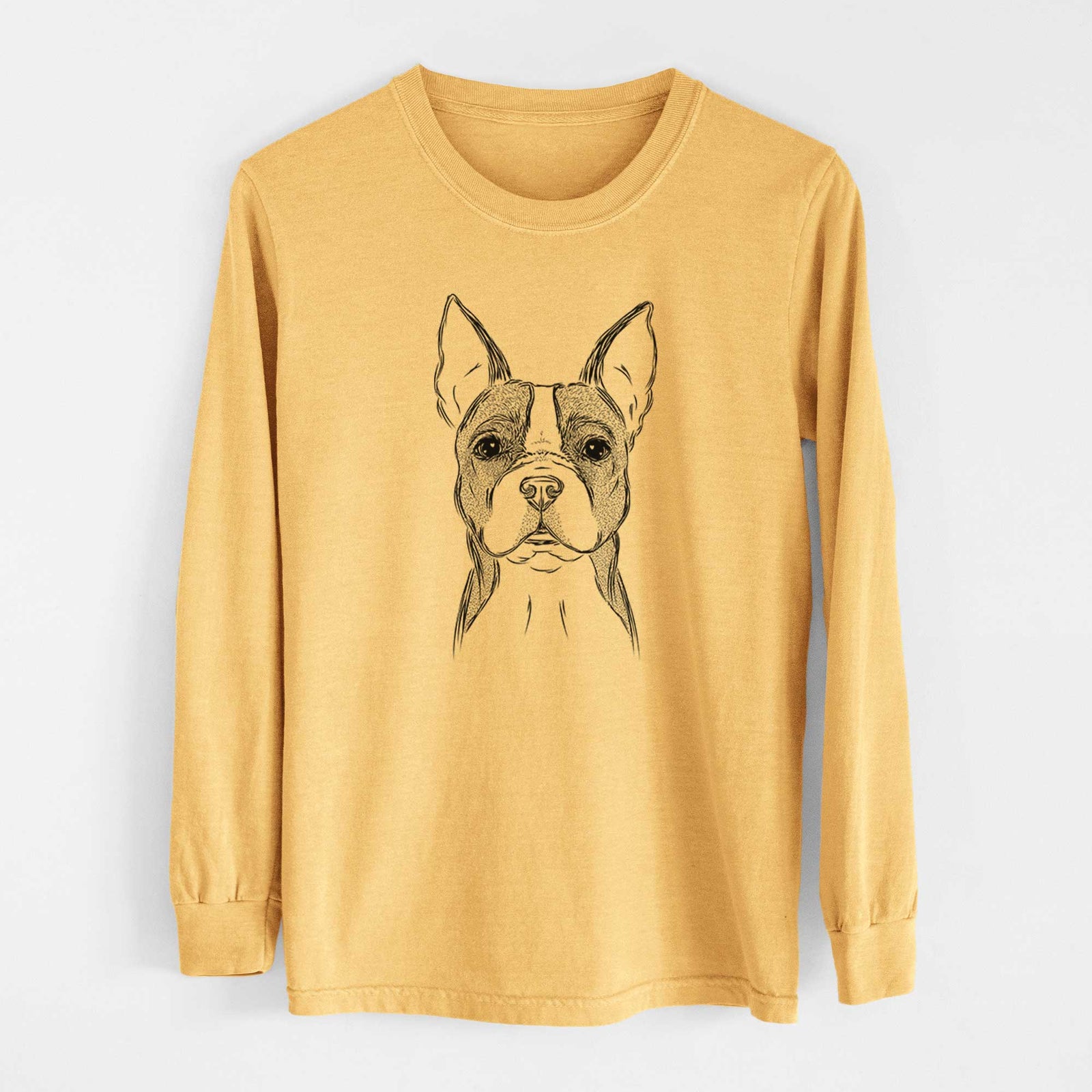 Bare Scout the Boston Terrier - Heavyweight 100% Cotton Long Sleeve