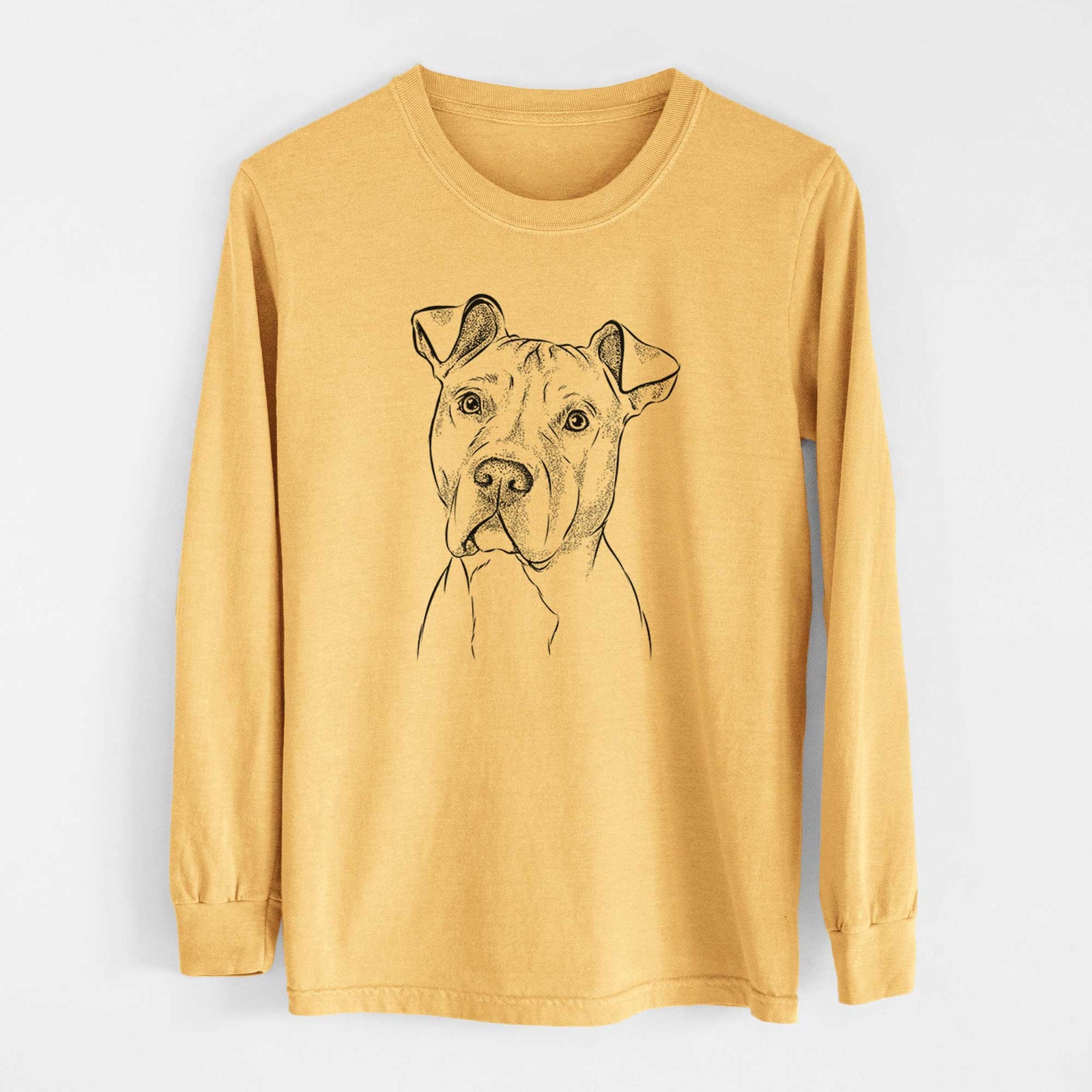 Bare Scraps the American Staffordshire Mix - Heavyweight 100% Cotton Long Sleeve