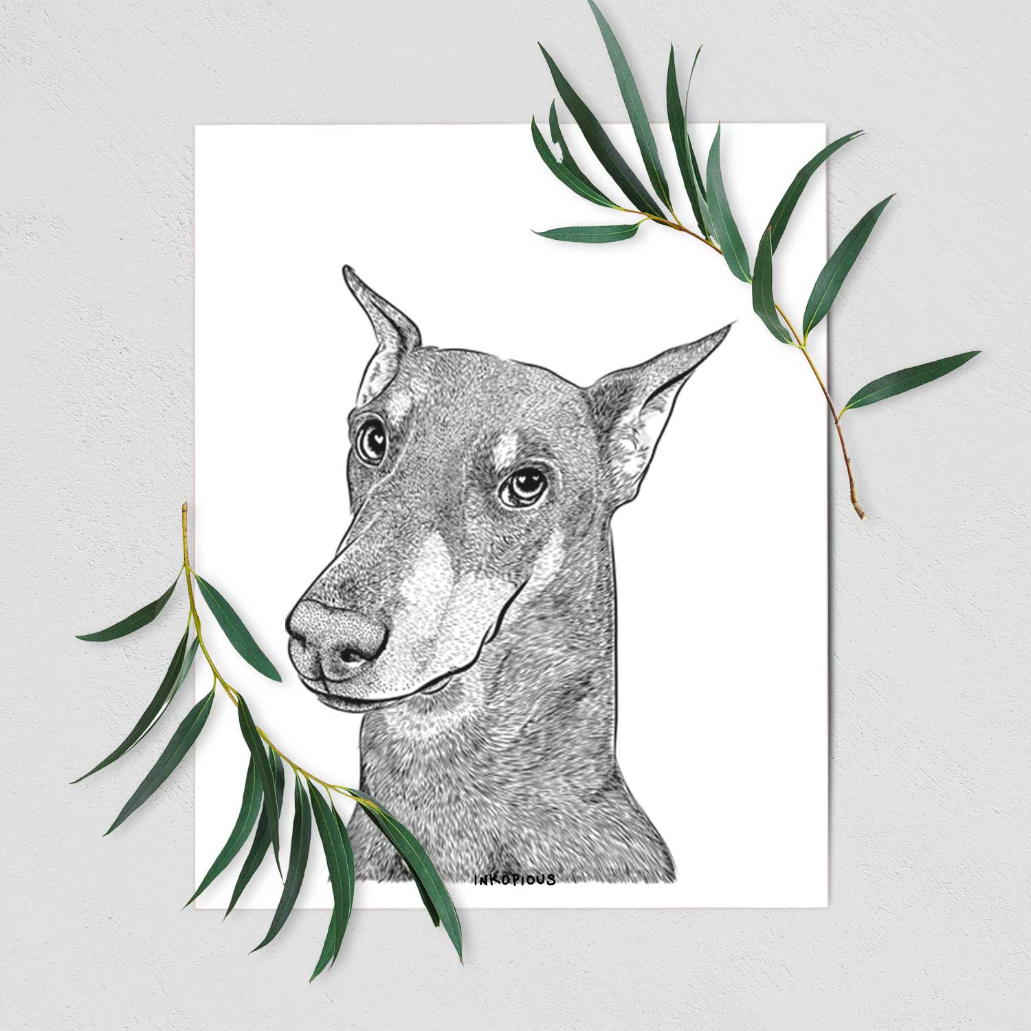 Shelby the Doberman Pinscher Art Print