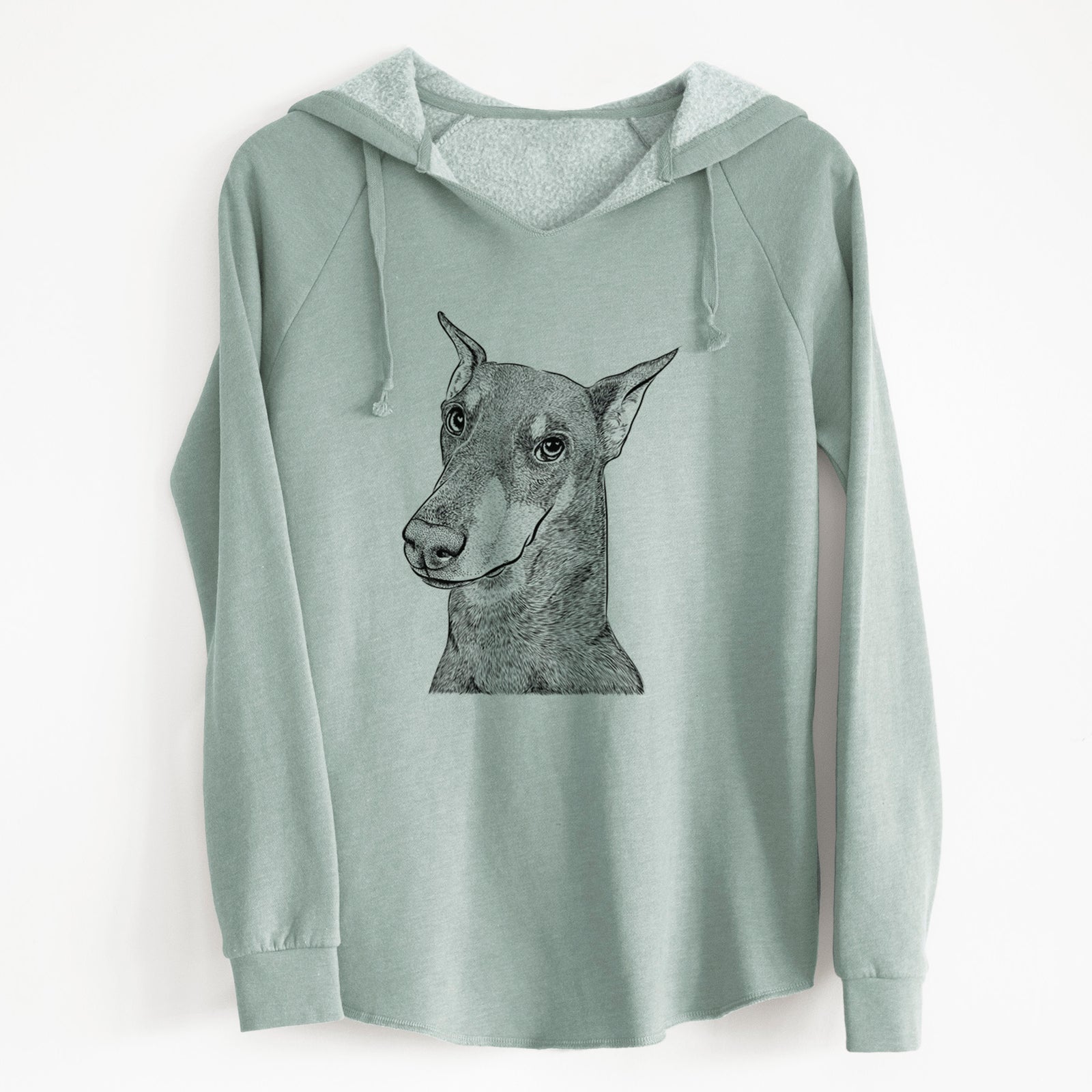 Bare Shelby the Doberman Pinscher - Cali Wave Hooded Sweatshirt