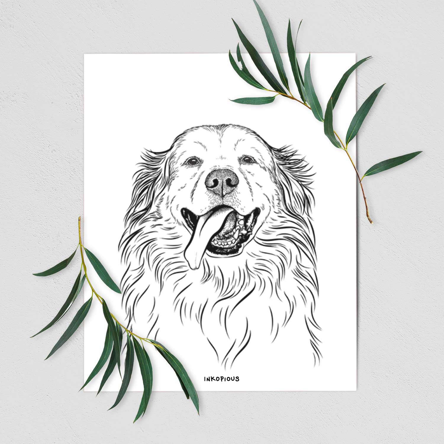 Shooter the Golden Retriever Art Print