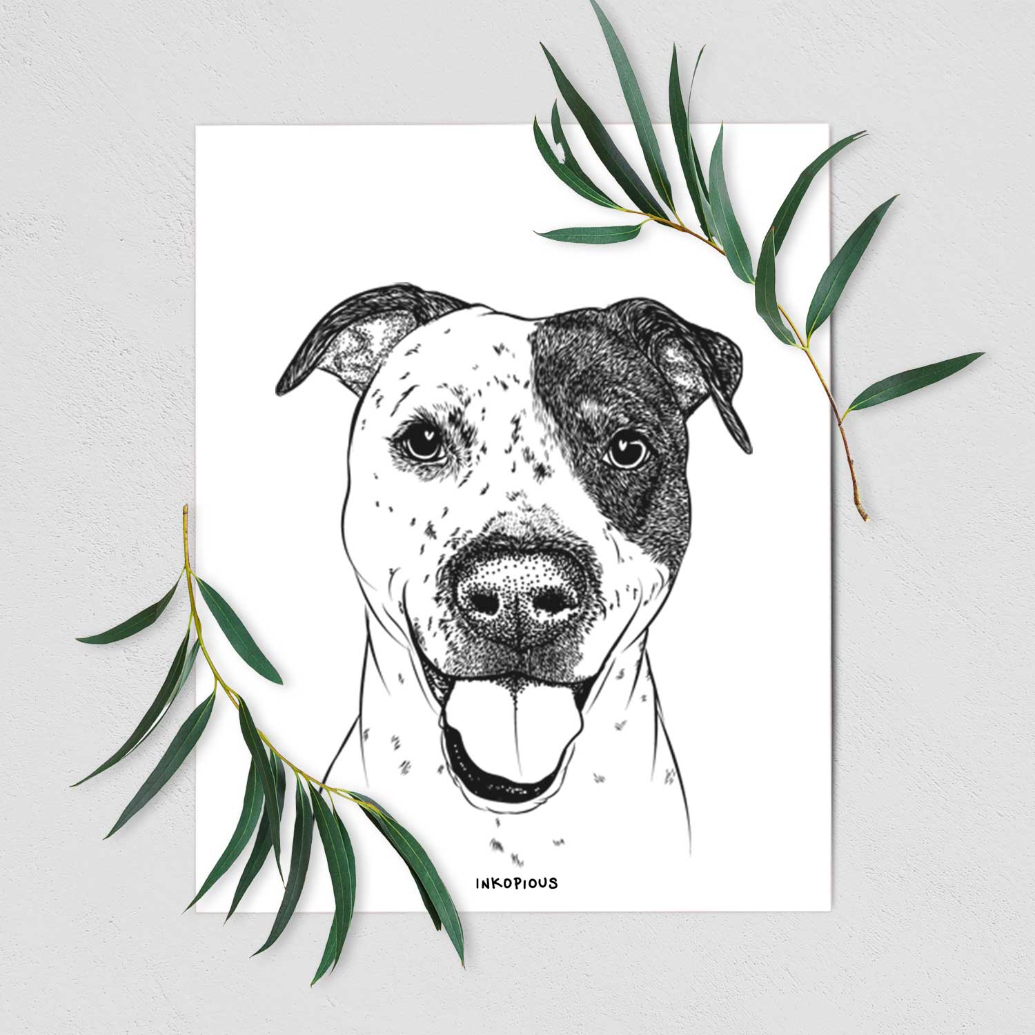 Simon the Mixed Breed Art Print