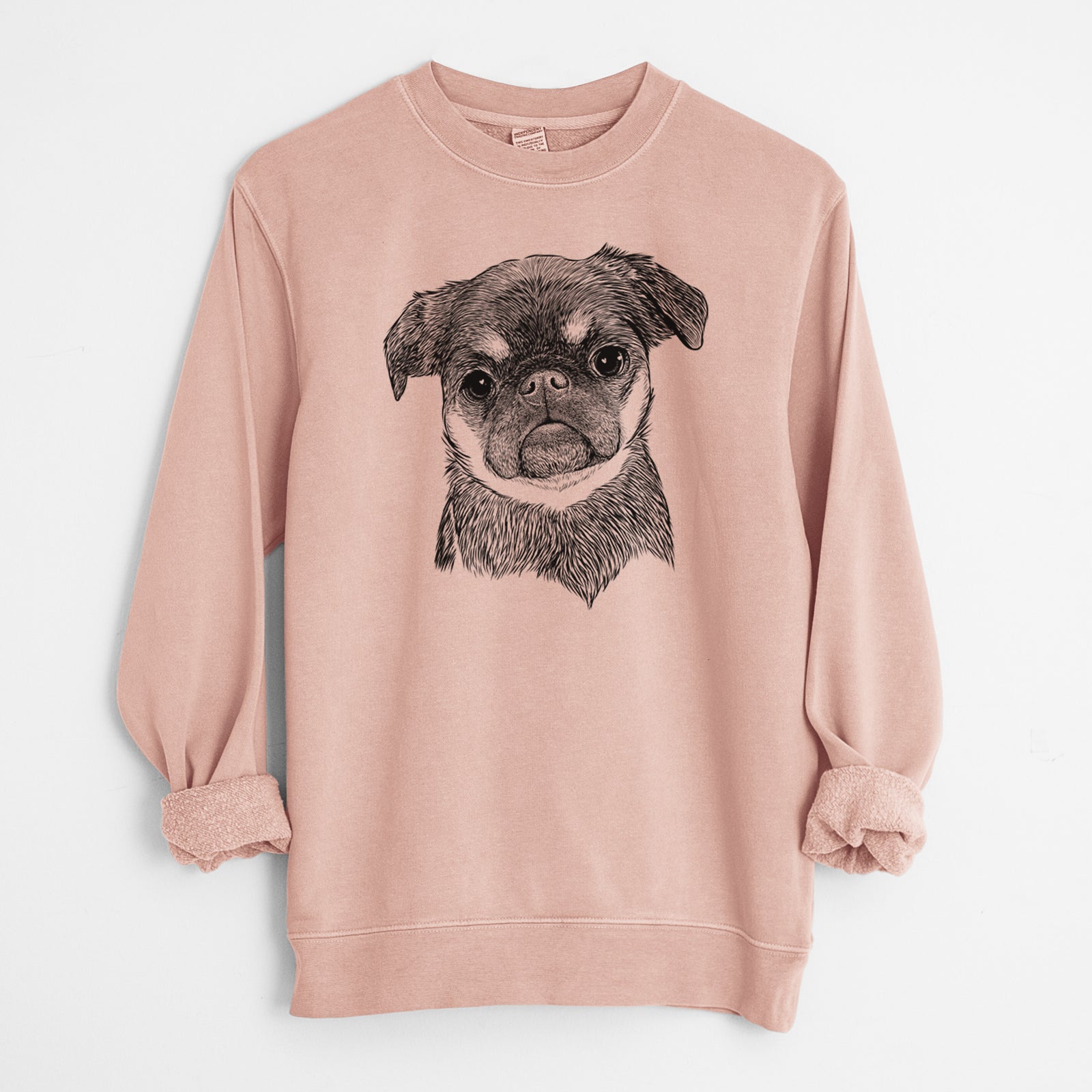 Bare Simone the Brussels Griffon - Unisex Pigment Dyed Crew Sweatshirt