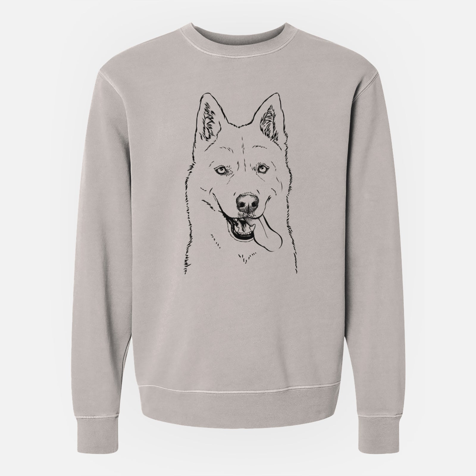 Bare Sinatra the Siberian Husky - Unisex Pigment Dyed Crew Sweatshirt