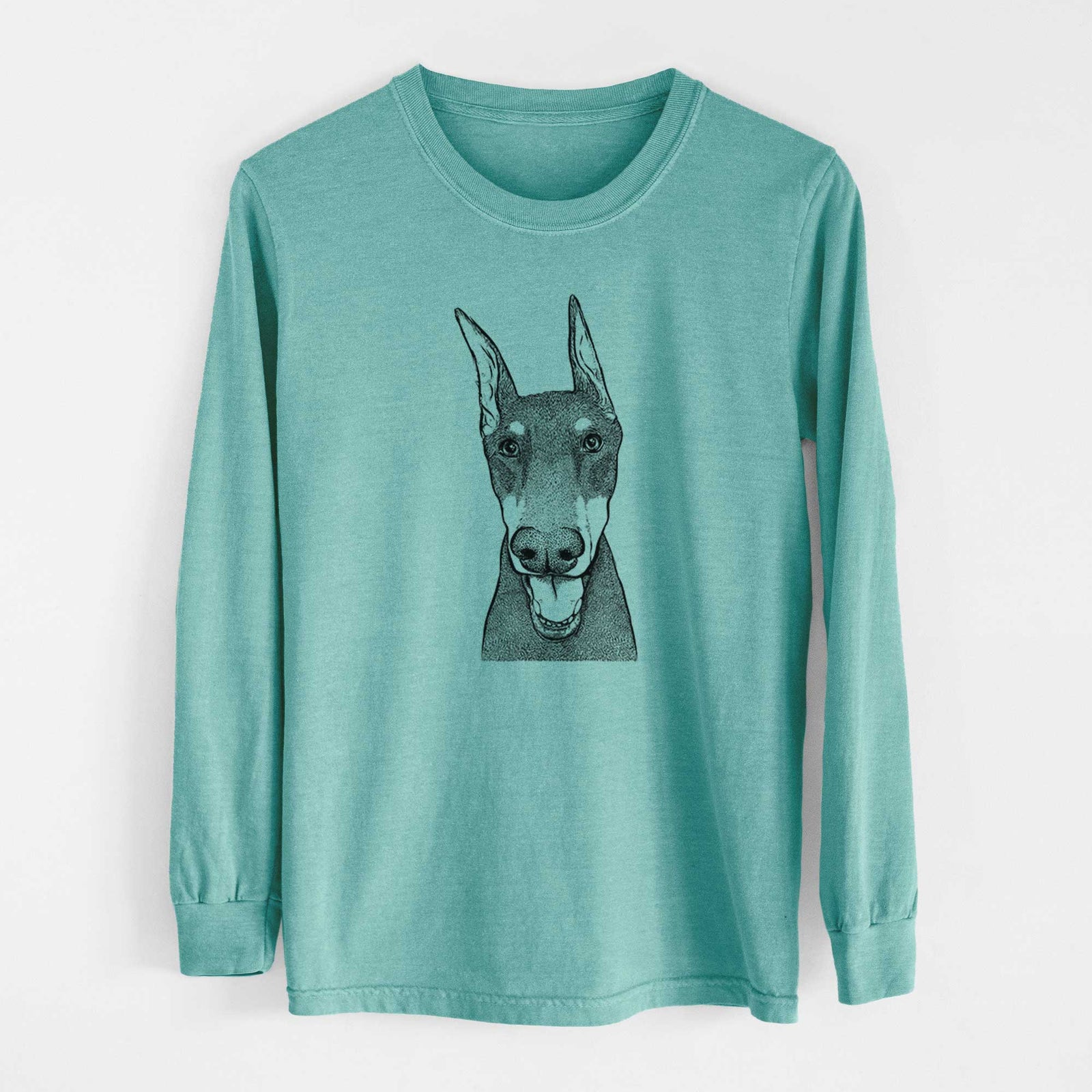Bare Sir Duke the Doberman Pinscher - Heavyweight 100% Cotton Long Sleeve