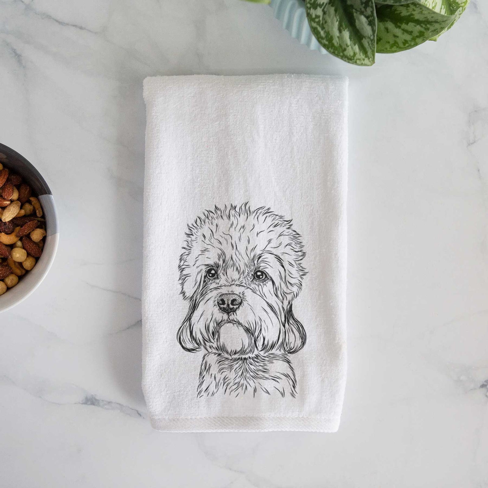 Sir Walter the Dandie Dinmont Terrier Decorative Hand Towel