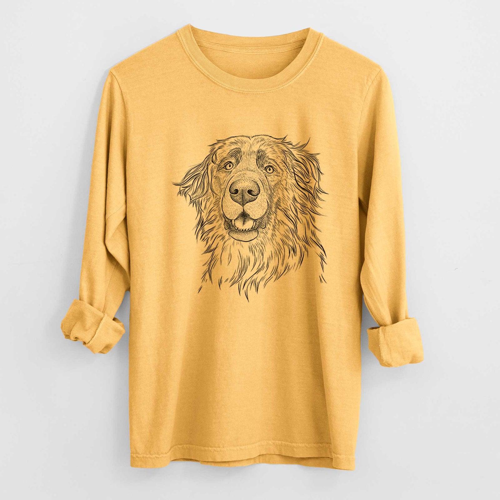 Bare Siri the Leonberger - Heavyweight 100% Cotton Long Sleeve