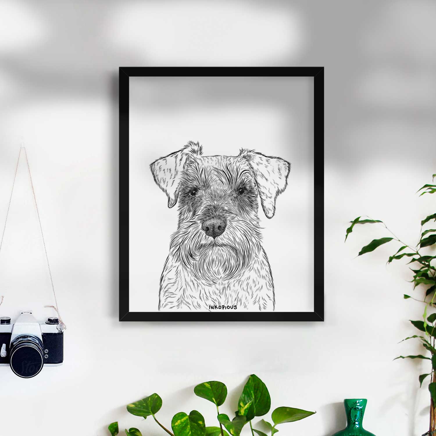 Smokey the Miniature Schnauzer Art Print