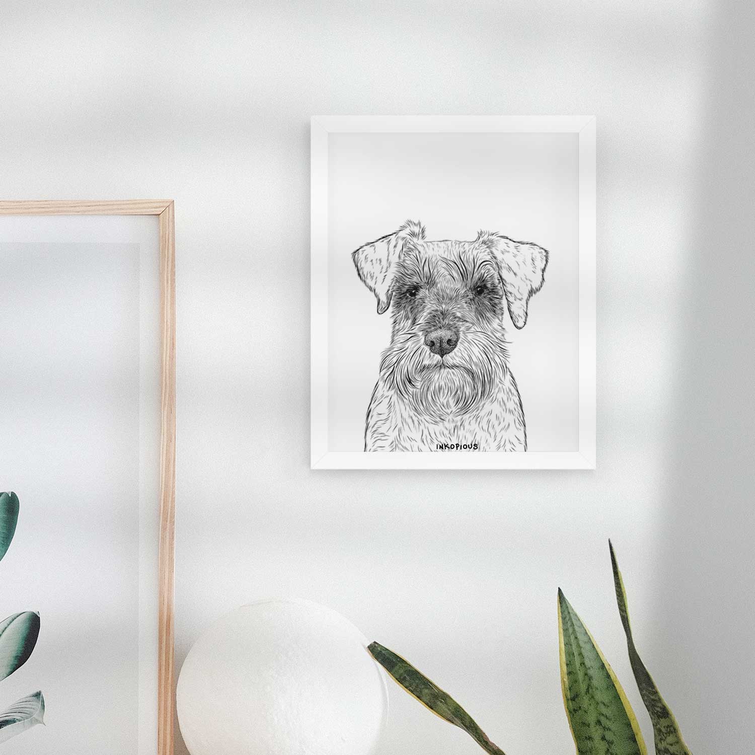 Smokey the Miniature Schnauzer Art Print