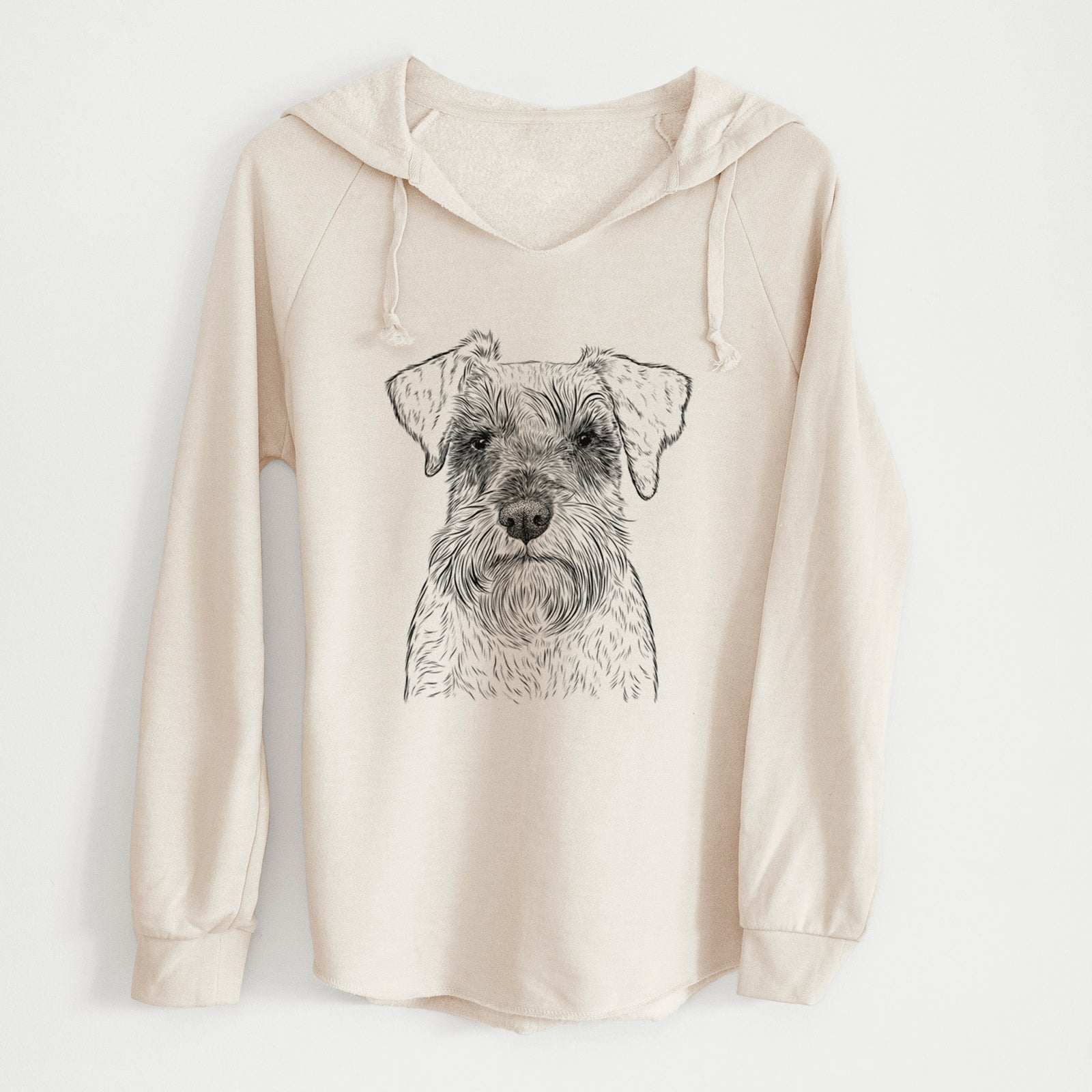 Bare Smokey the Miniature Schnauzer - Cali Wave Hooded Sweatshirt