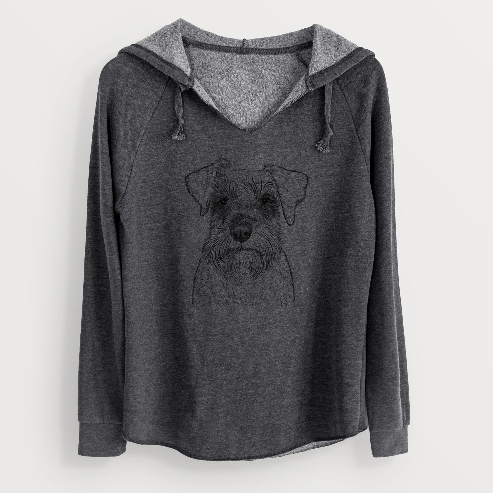 Bare Smokey the Miniature Schnauzer - Cali Wave Hooded Sweatshirt