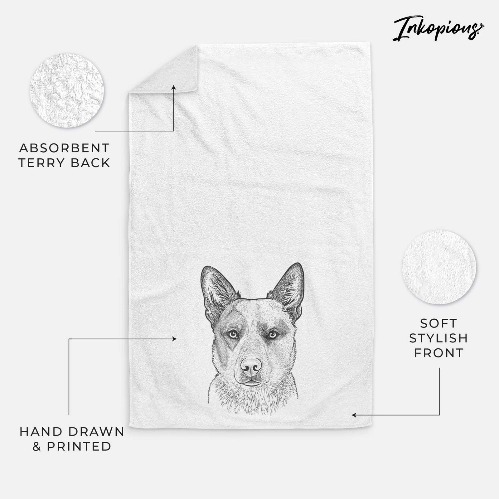 Snap the Australian Cattle Dog Decorative Hand Towel