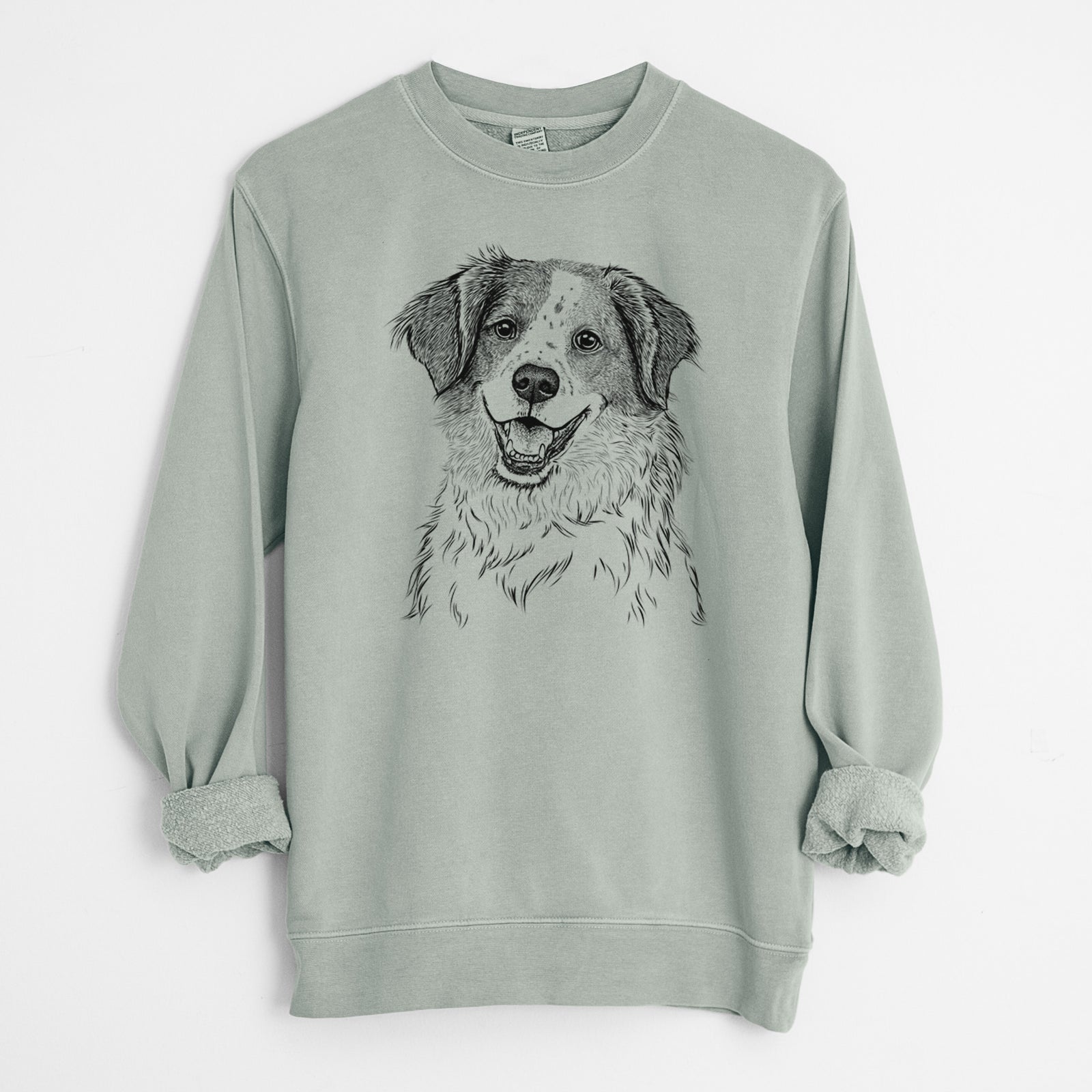 Bare Sophie the Brittany Beagle Mix - Unisex Pigment Dyed Crew Sweatshirt