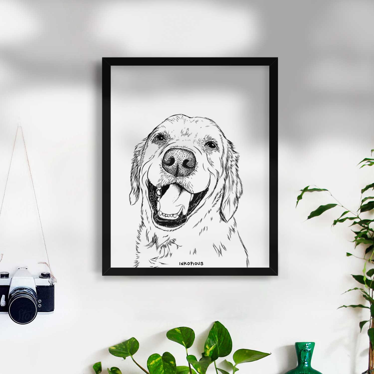 Spanky the Golden Retriever Art Print