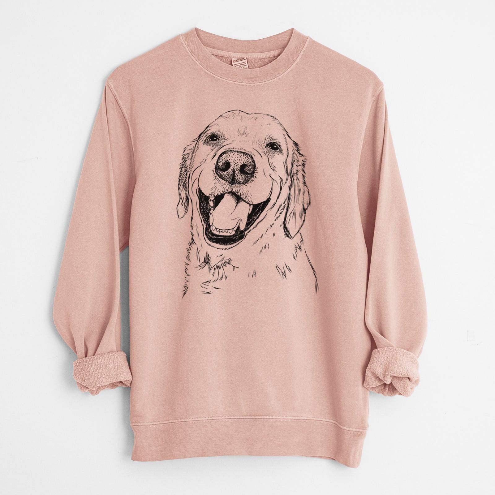 Bare Spanky the Golden Retriever - Unisex Pigment Dyed Crew Sweatshirt