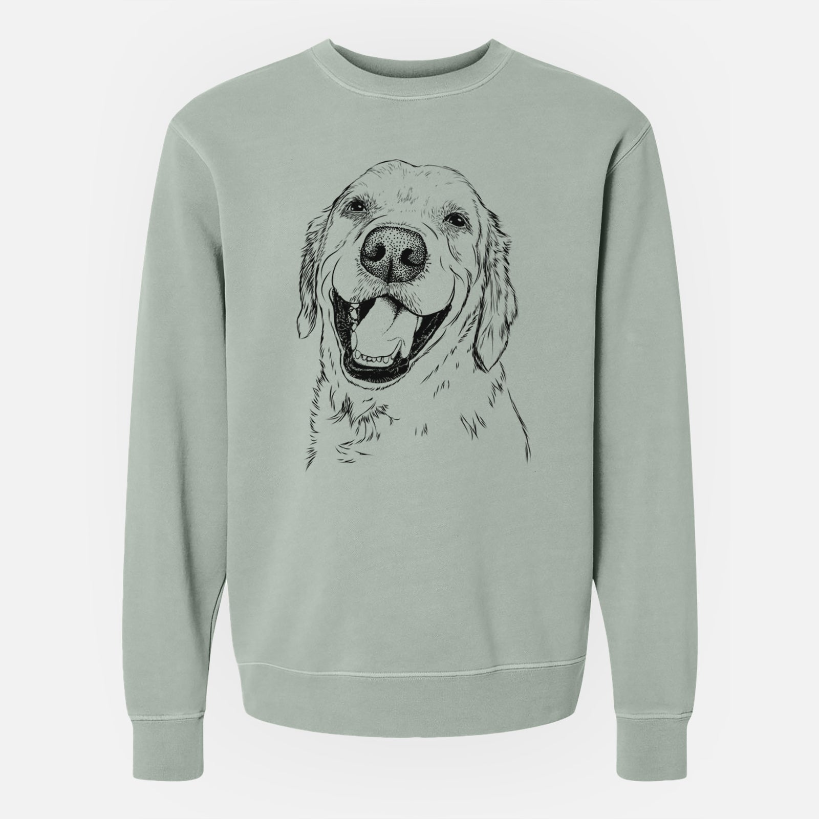 Bare Spanky the Golden Retriever - Unisex Pigment Dyed Crew Sweatshirt