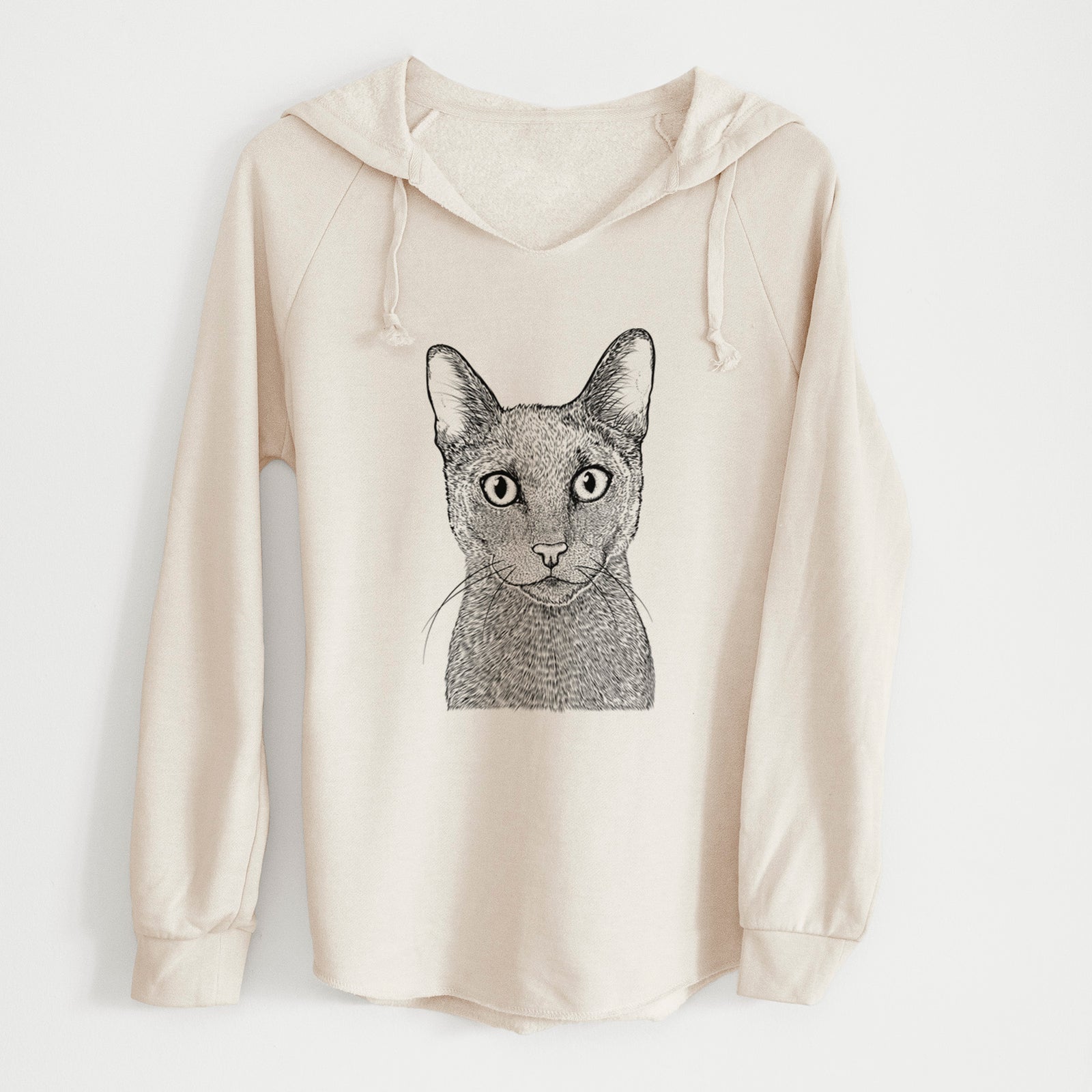 Bare Stanley the Russian Blue Cat - Cali Wave Hooded Sweatshirt