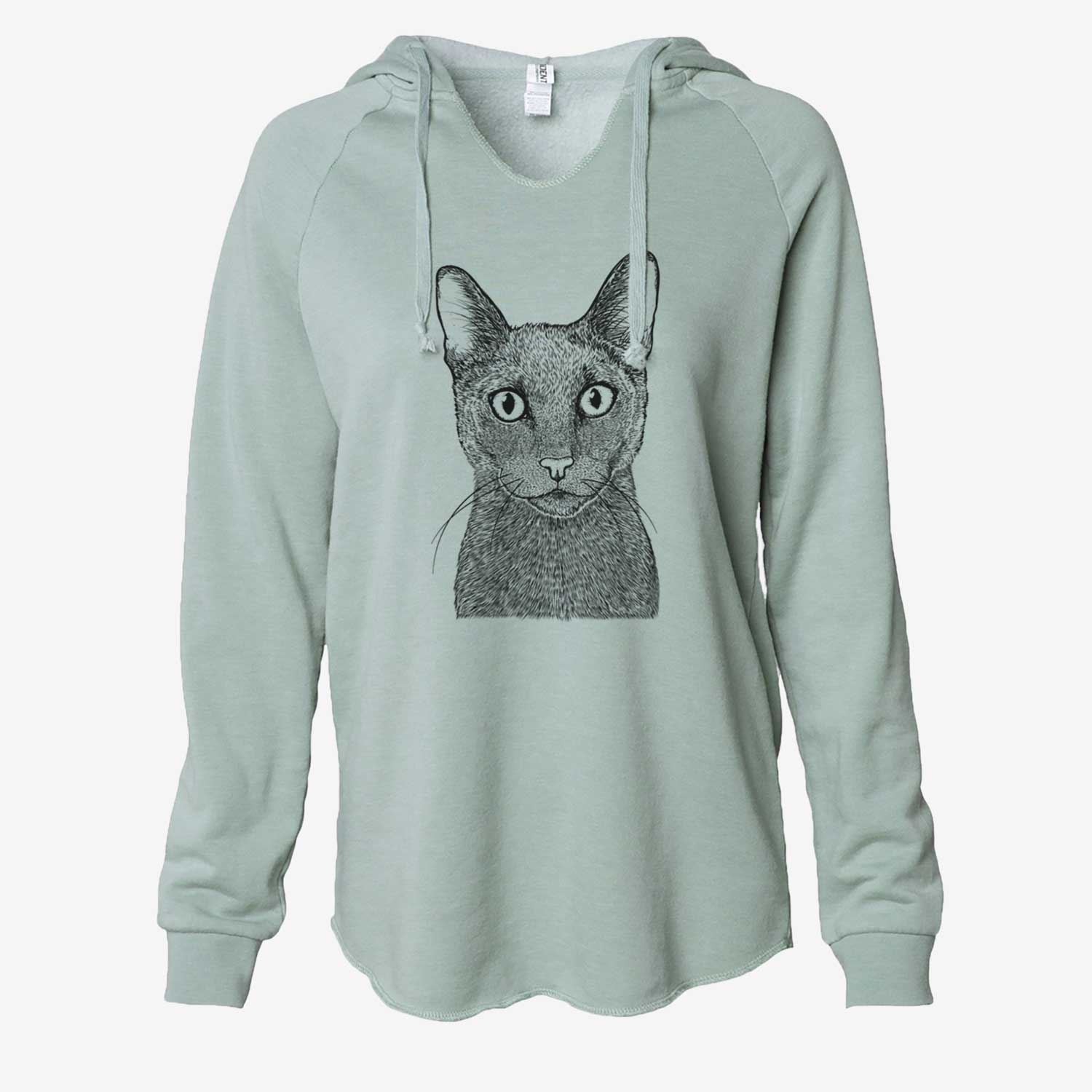 Stanley the Russian Blue Cat - Cali Wave Hooded Sweatshirt