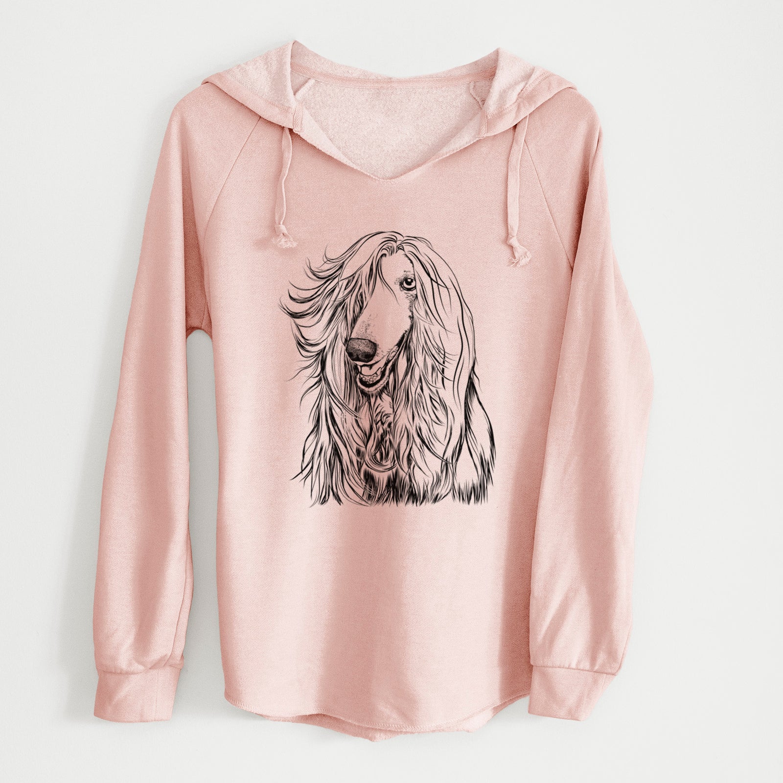 Bare Sterling the Afghan Hound - Cali Wave Hooded Sweatshirt