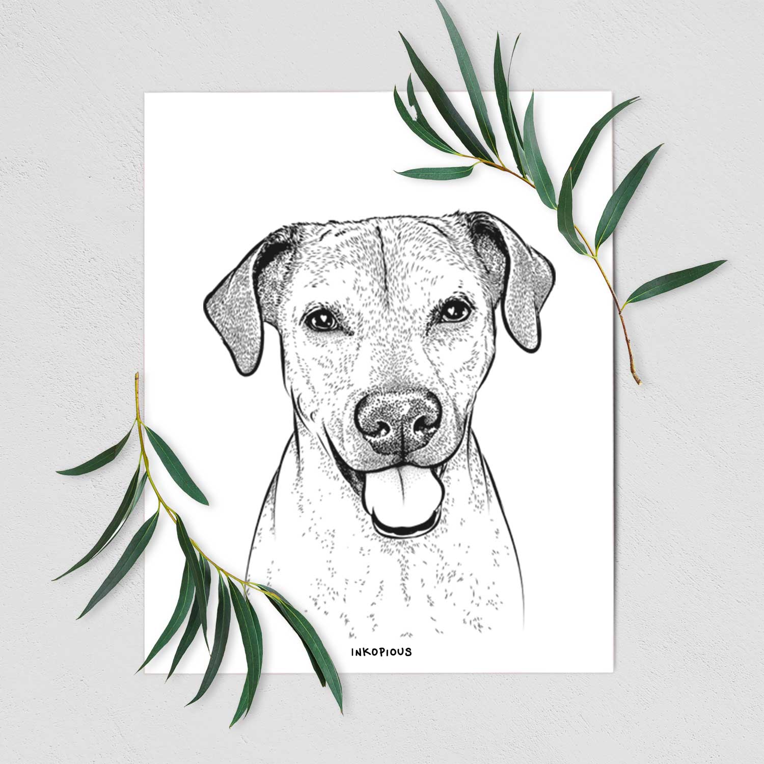 Sugar the American Staffordshire Mix Art Print