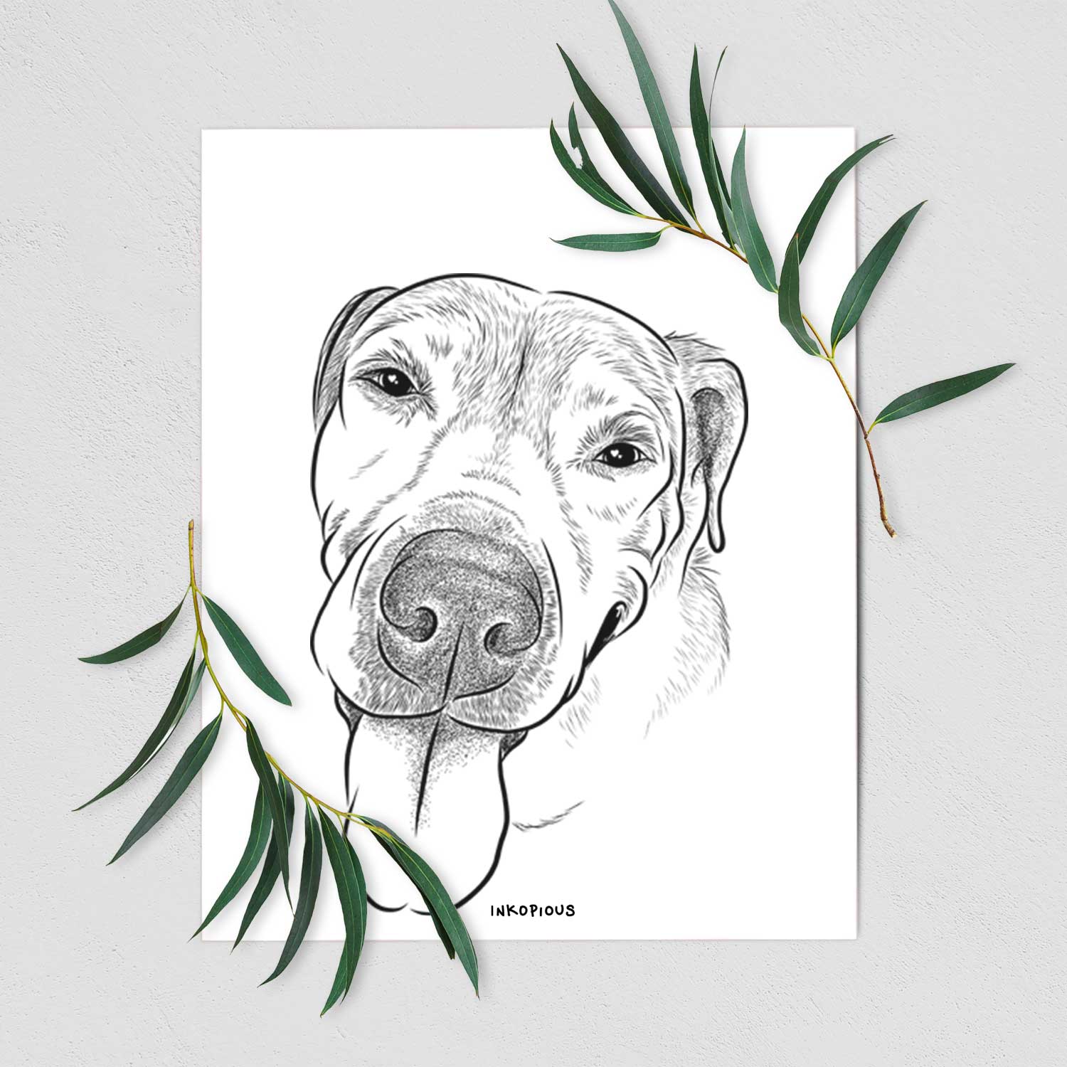 Sugar the Staffordshire Terrier Mix Art Print