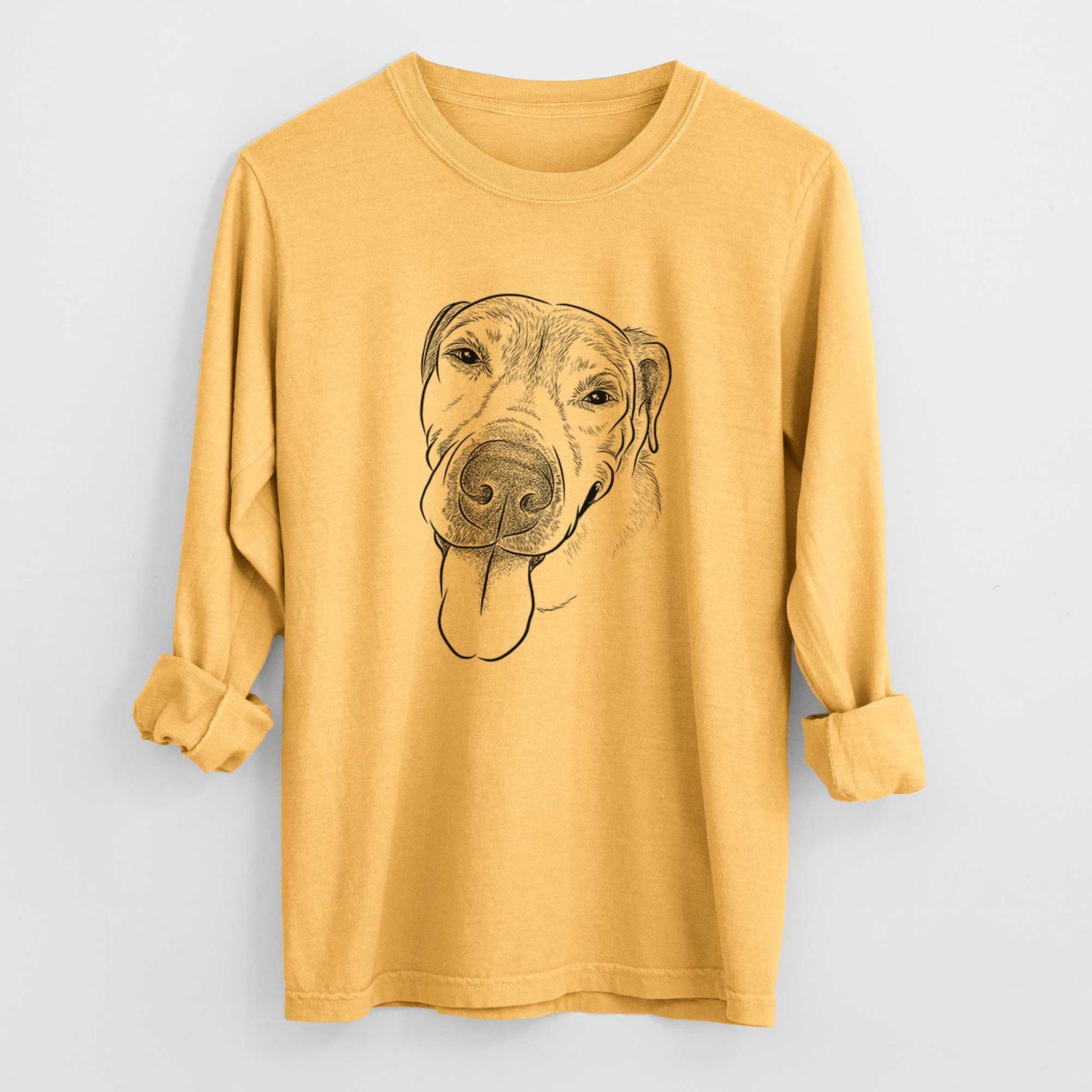Bare Sugar the Staffordshire Terrier Mix - Heavyweight 100% Cotton Long Sleeve