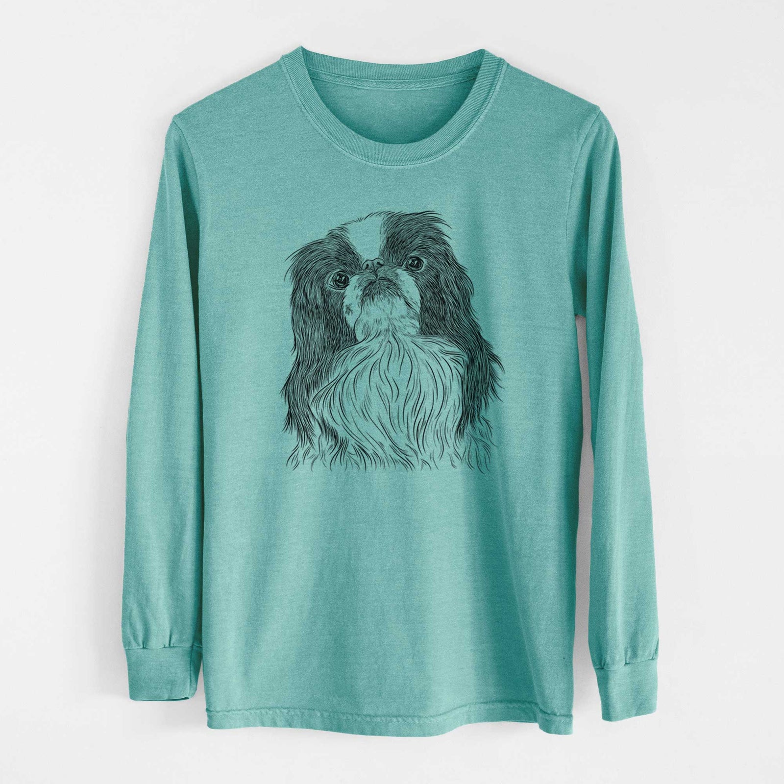 Bare Suki the Japanese Chin - Heavyweight 100% Cotton Long Sleeve