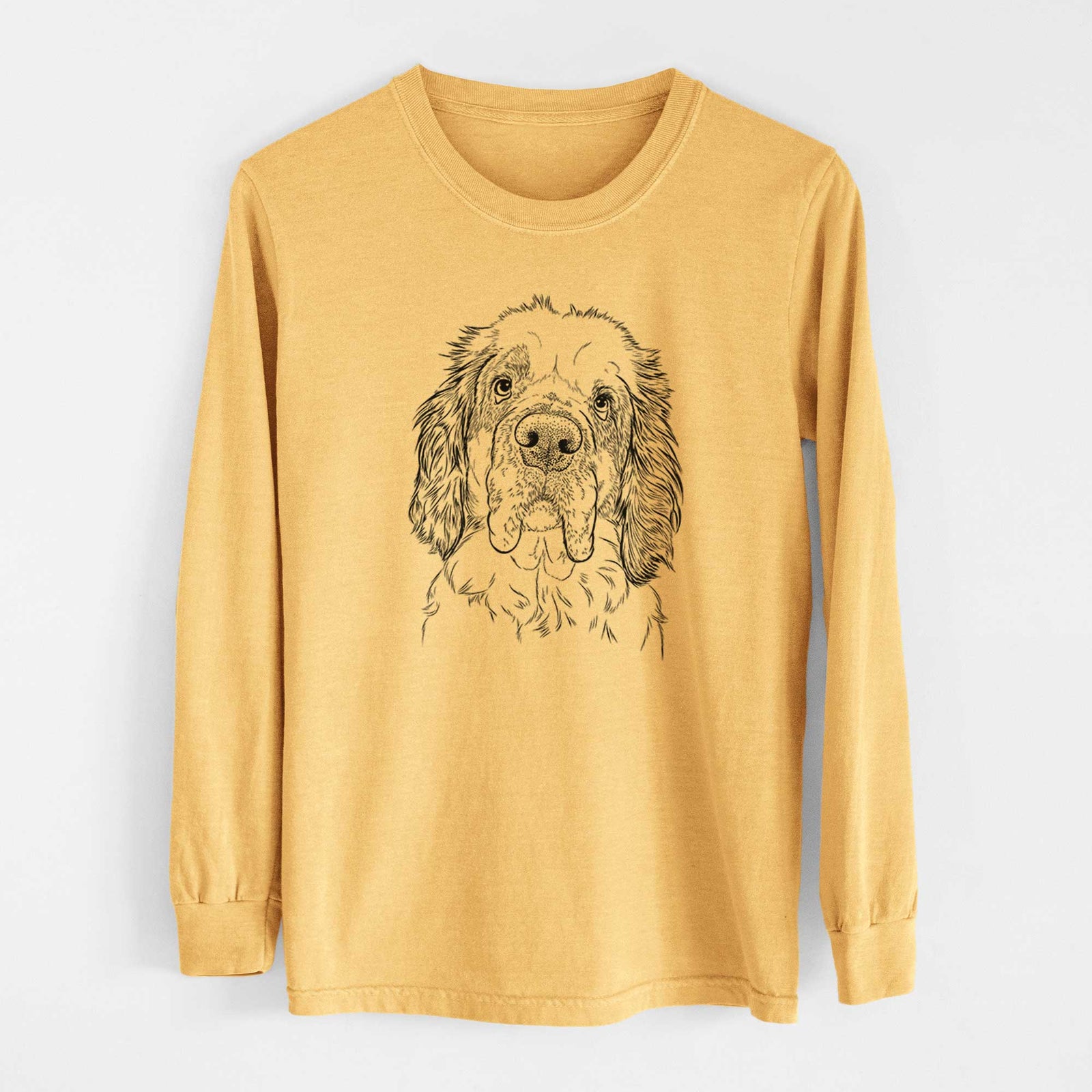 Bare Sully the Clumber Spaniel - Heavyweight 100% Cotton Long Sleeve