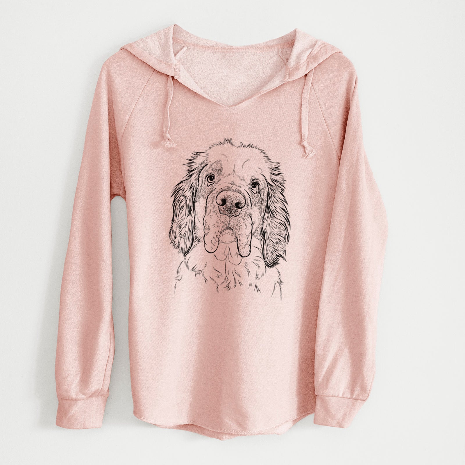 Bare Sully the Clumber Spaniel - Cali Wave Hooded Sweatshirt