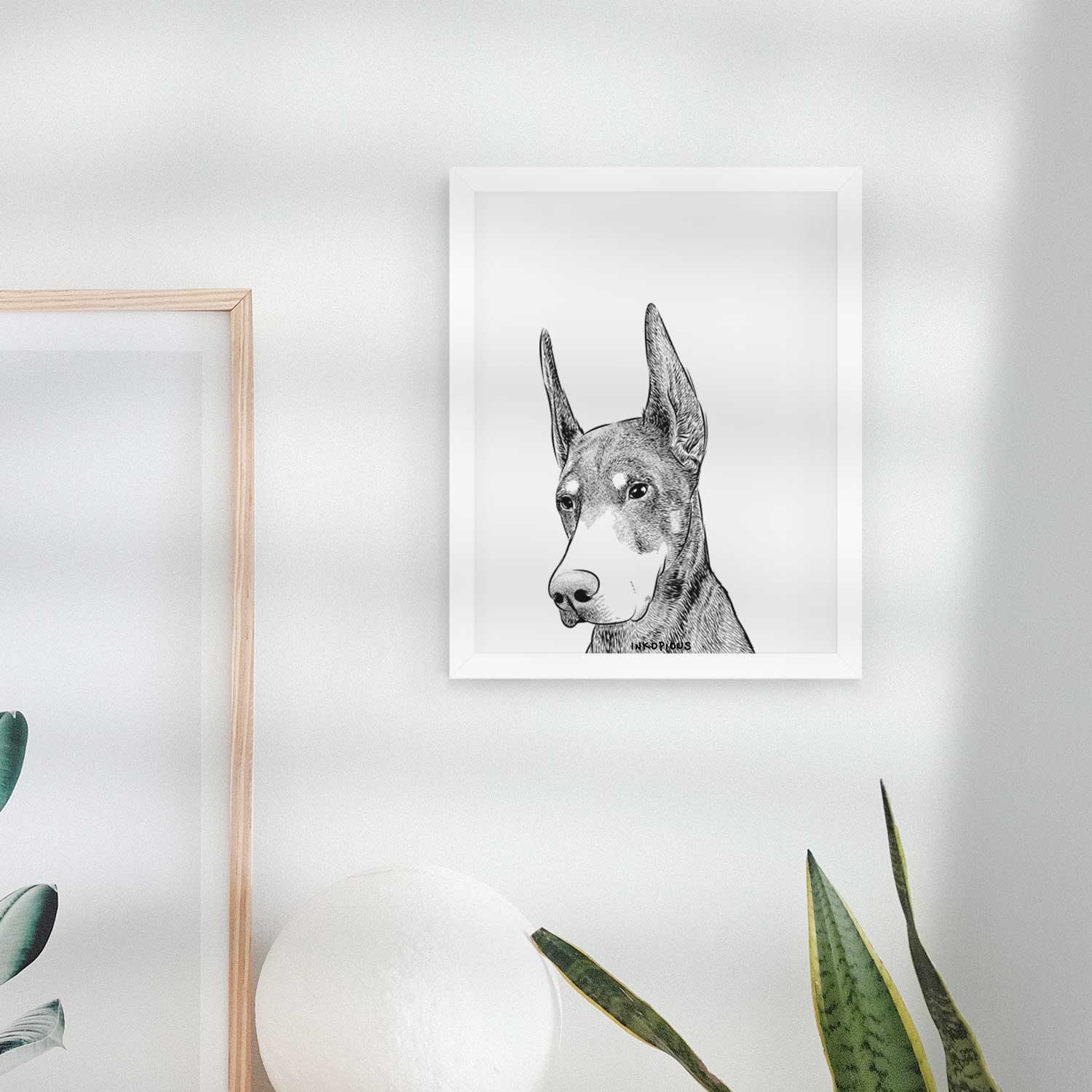Sunny the Doberman Pinscher Art Print