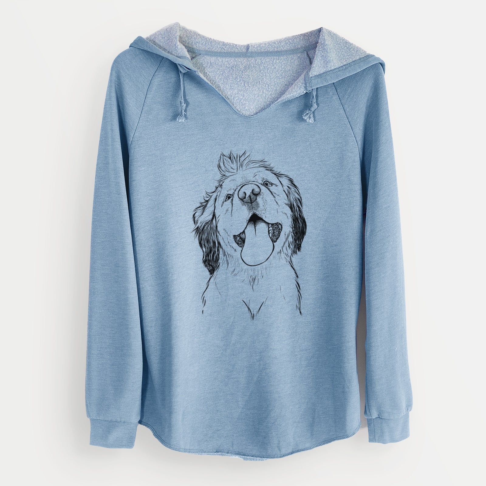 Bare Sven the Double Merle Spaniel Aussie Mix - Cali Wave Hooded Sweatshirt