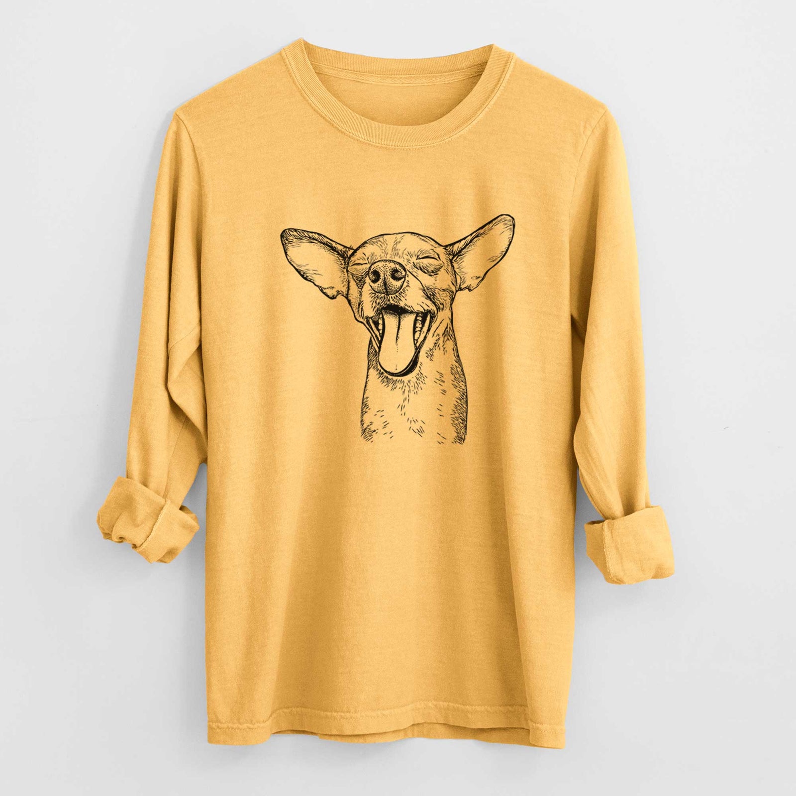 Bare SweetBailey the Chihuahua Mix - Heavyweight 100% Cotton Long Sleeve