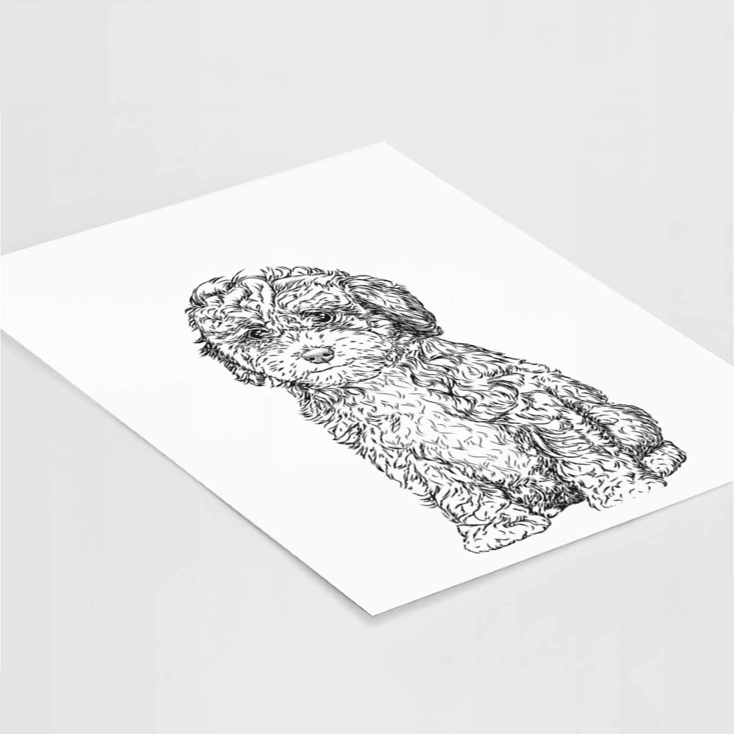 Sweet Tea the Mini Doodle Art Print