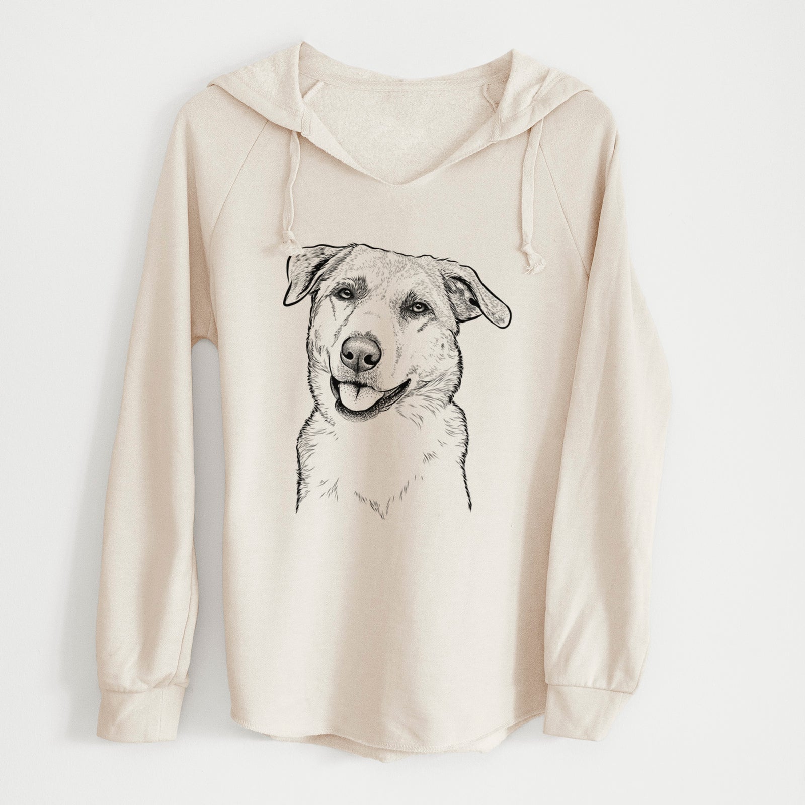 Bare Sydney the Great Pyrenees Australian Shepherd Mix - Cali Wave Hooded Sweatshirt