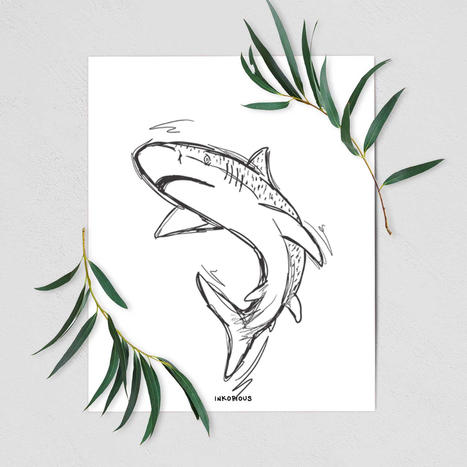 Tauro the Tiger Shark Art Print