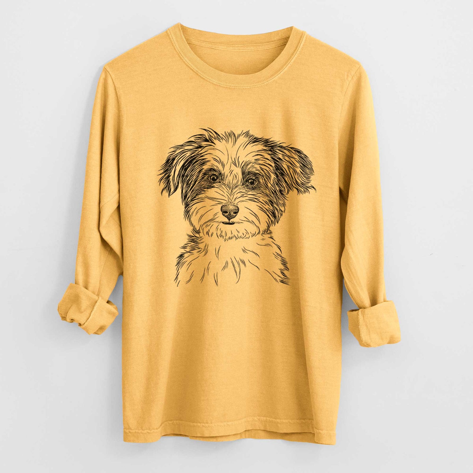 Bare Teddy the Havanese - Heavyweight 100% Cotton Long Sleeve