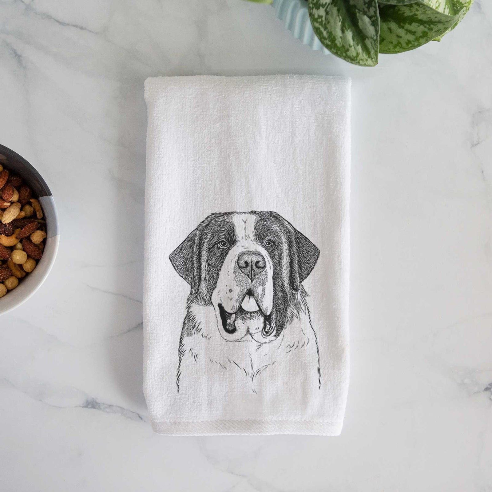 Thor the Saint Bernard Decorative Hand Towel