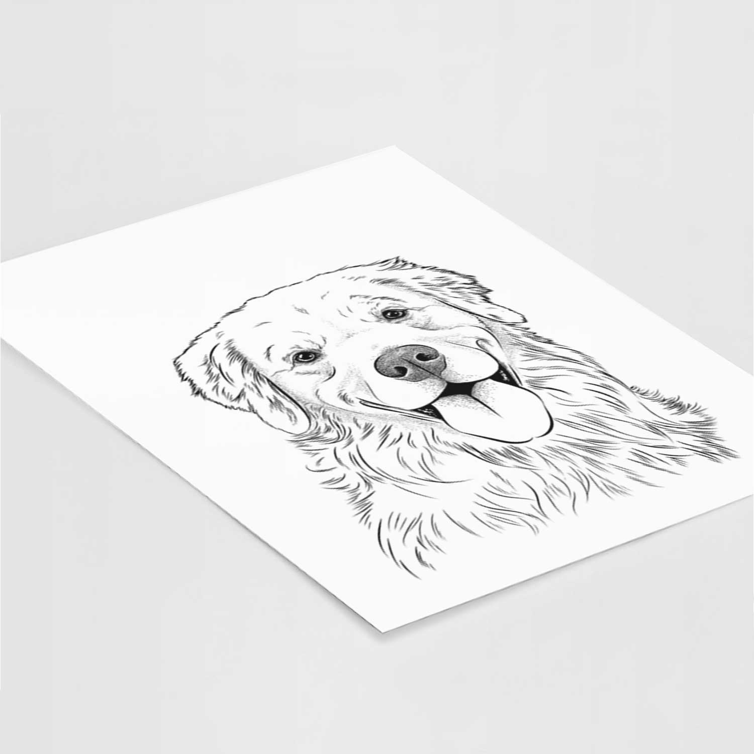 Ticket the Golden Retriever Art Print
