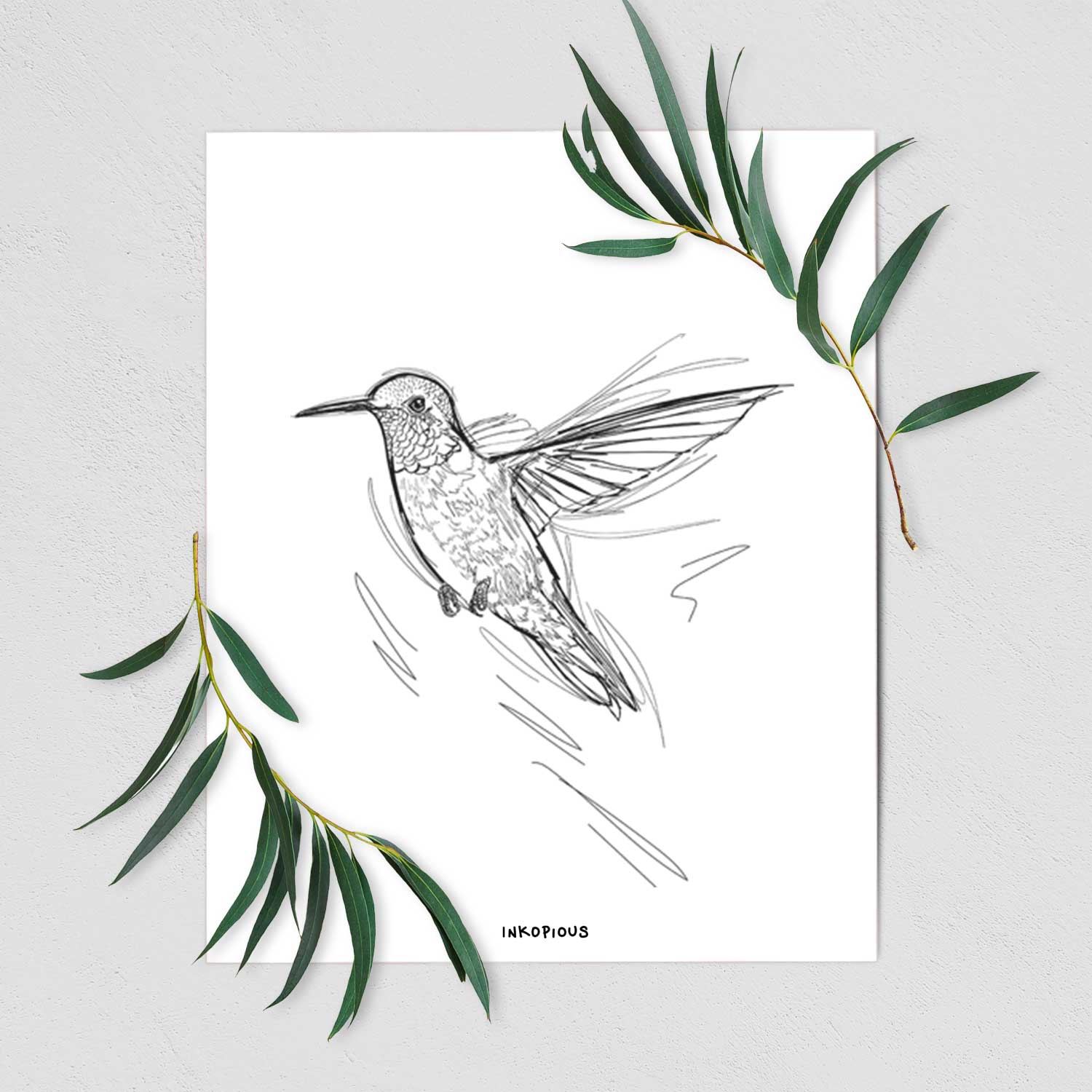 Tiki the Hummingbird Art Print