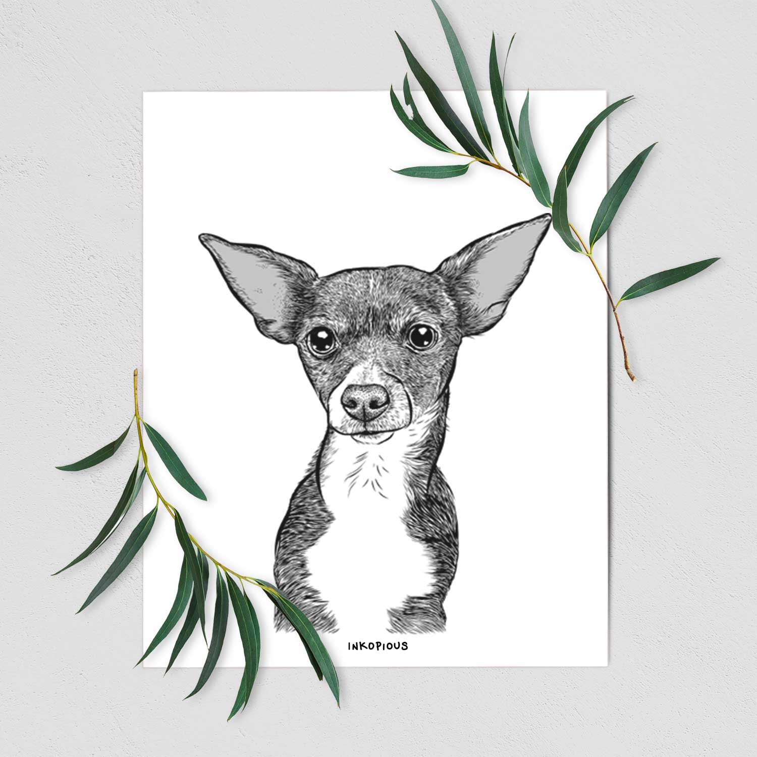 Tiny Archie the Mixed Breed Art Print