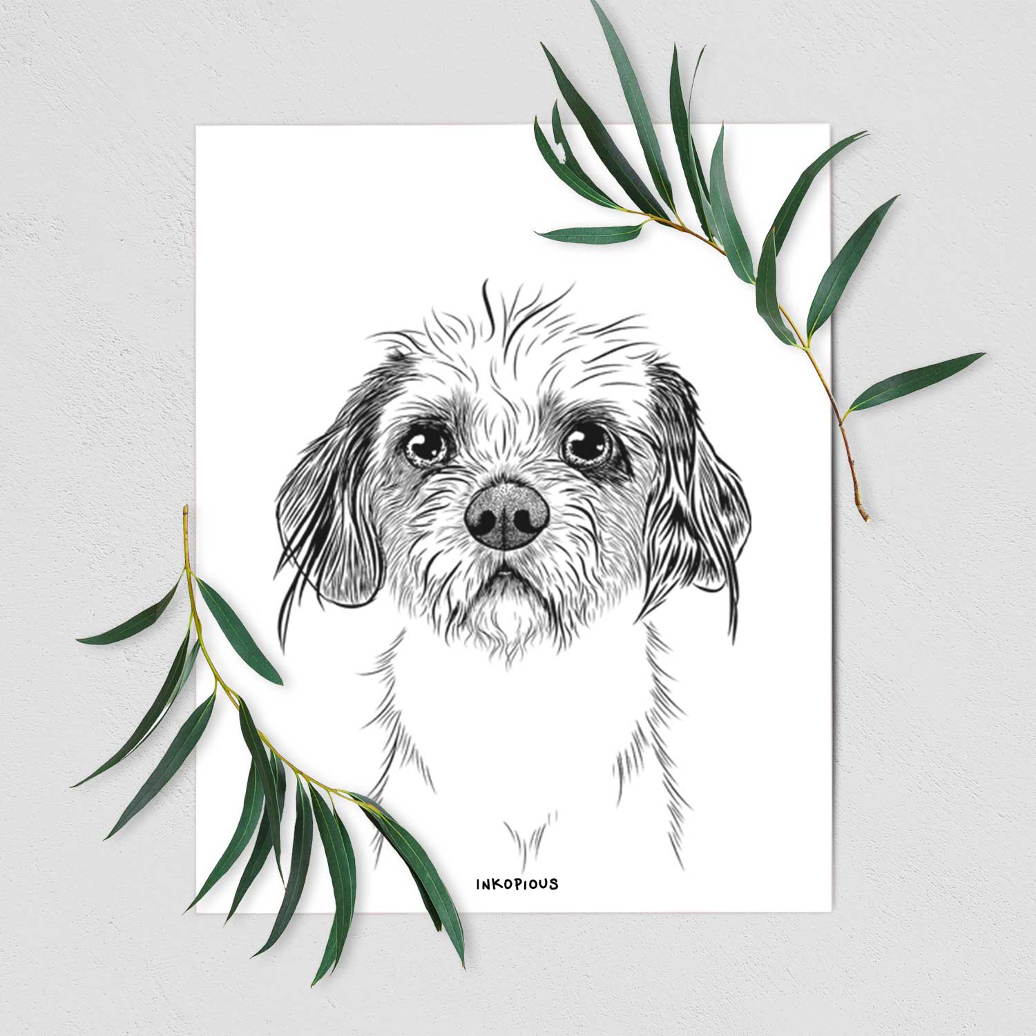 Tiny Tucker the Mixed Breed Art Print