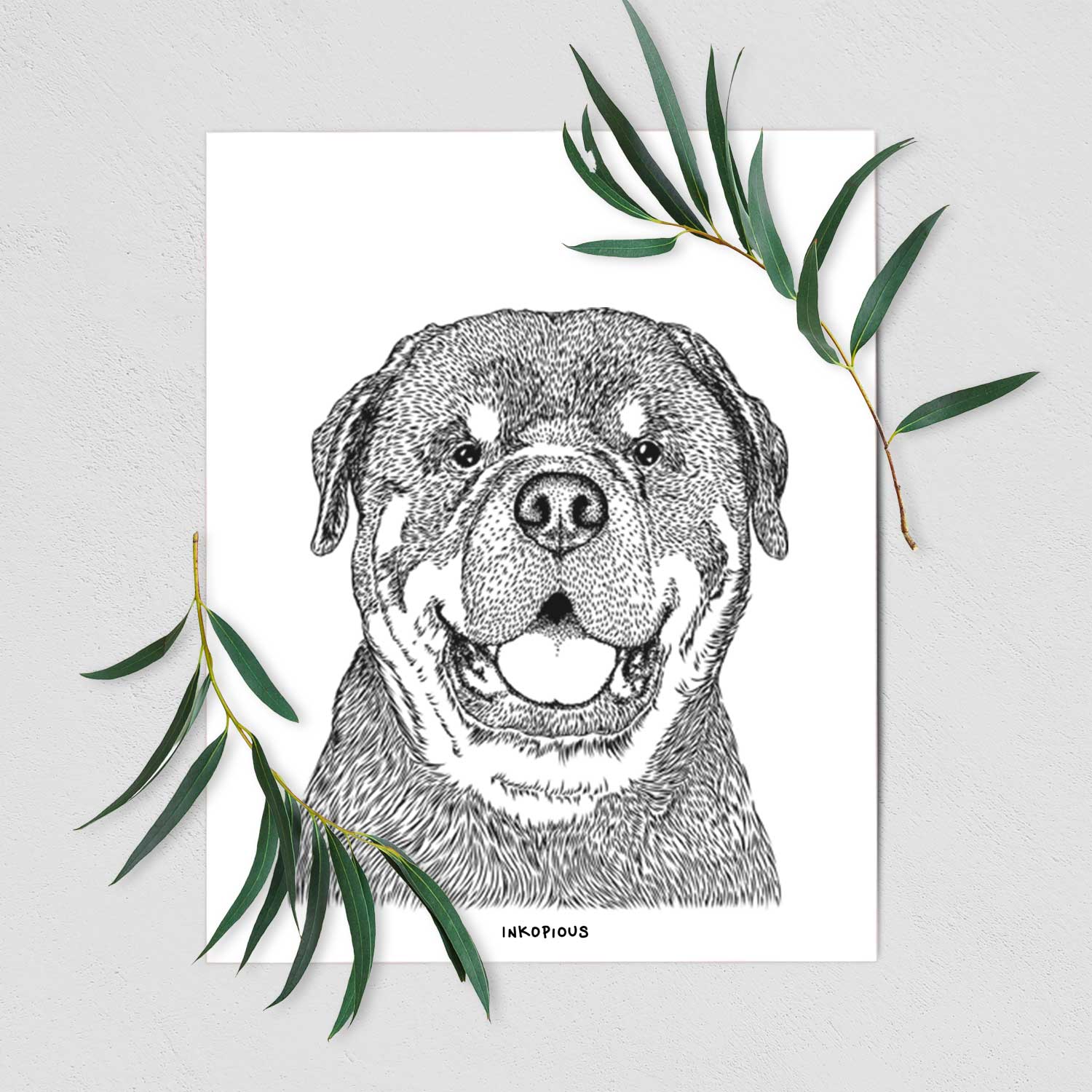 Titan the Rottweiler Art Print